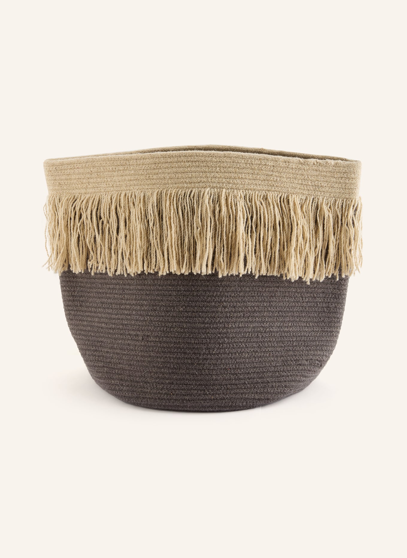 LORENA CANALS Korb ZARANG LARGE: GRAU / HELLBRAUN