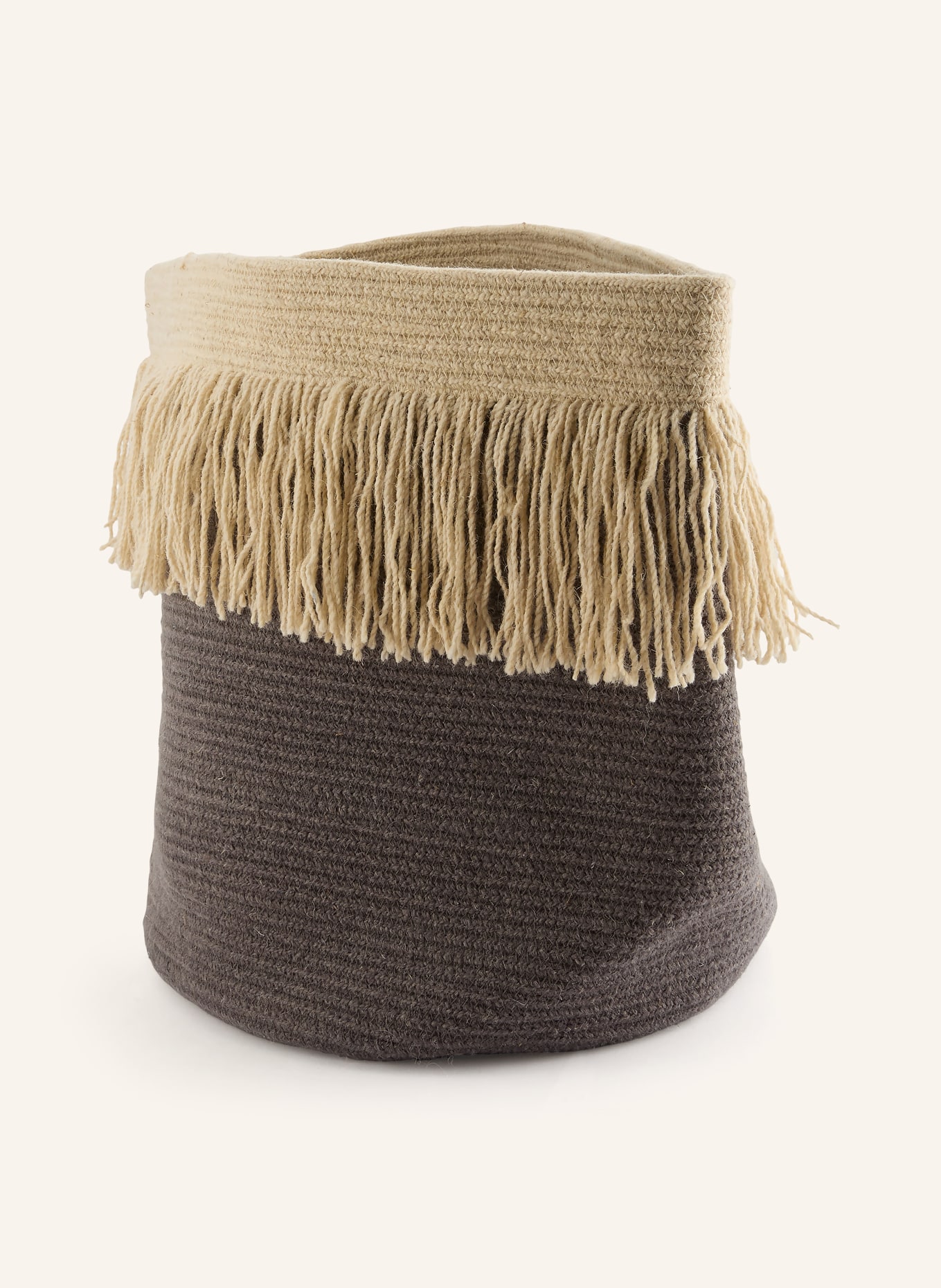 LORENA CANALS Korb ZARANG LARGE: GRAU / HELLBRAUN