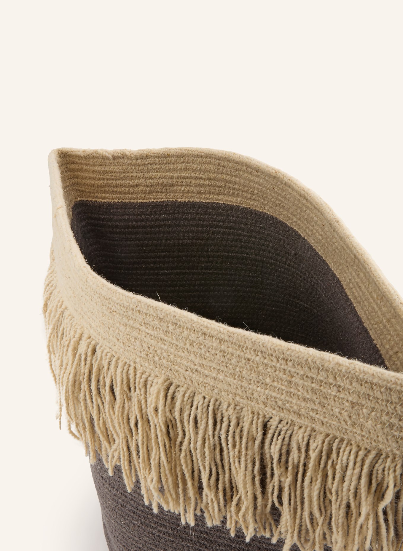 LORENA CANALS Korb ZARANG LARGE: GRAU / HELLBRAUN