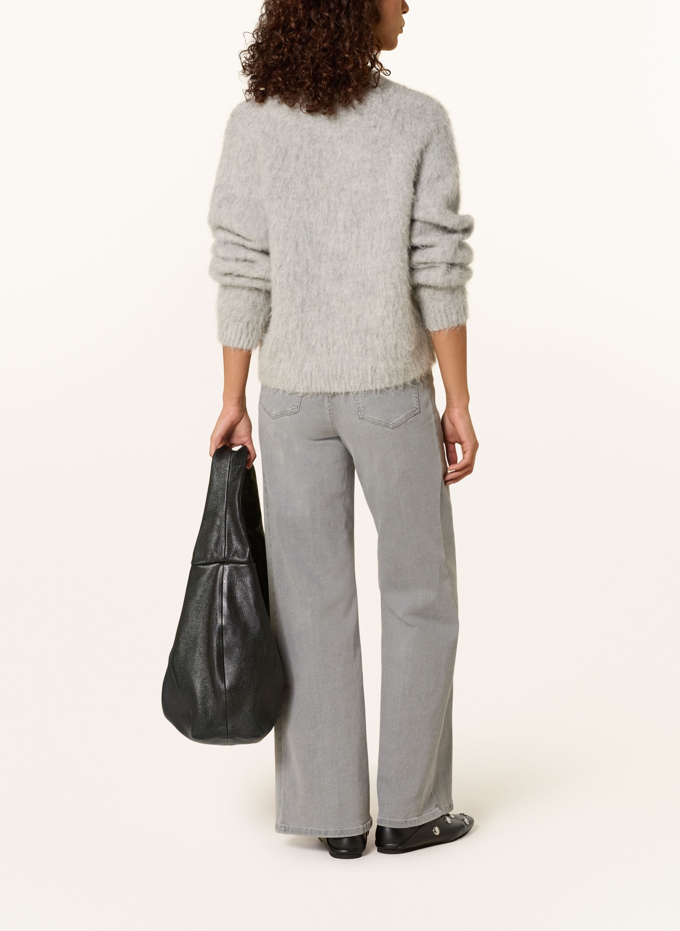 OPUS PANTS Wide Leg Jeans MELLY COOLEST: 70265 light carbon grey