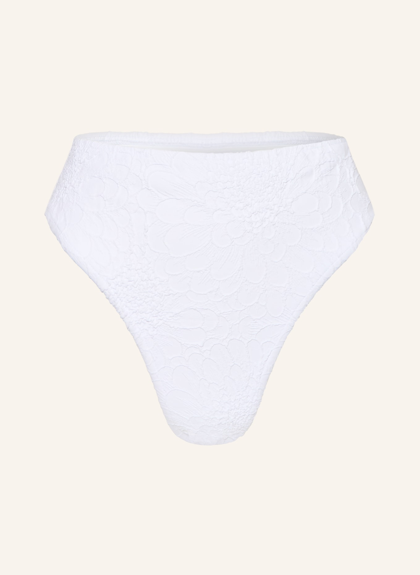 FARM RIO High-waisted bikini bottoms WHITE GERBERA DAISY: WHITE