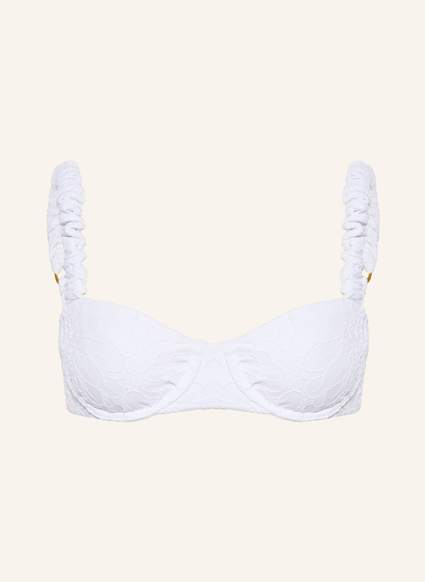 FARM RIO Biustonosz bikini z fiszbinami WHITE GERBERA DAISY: BIAŁY