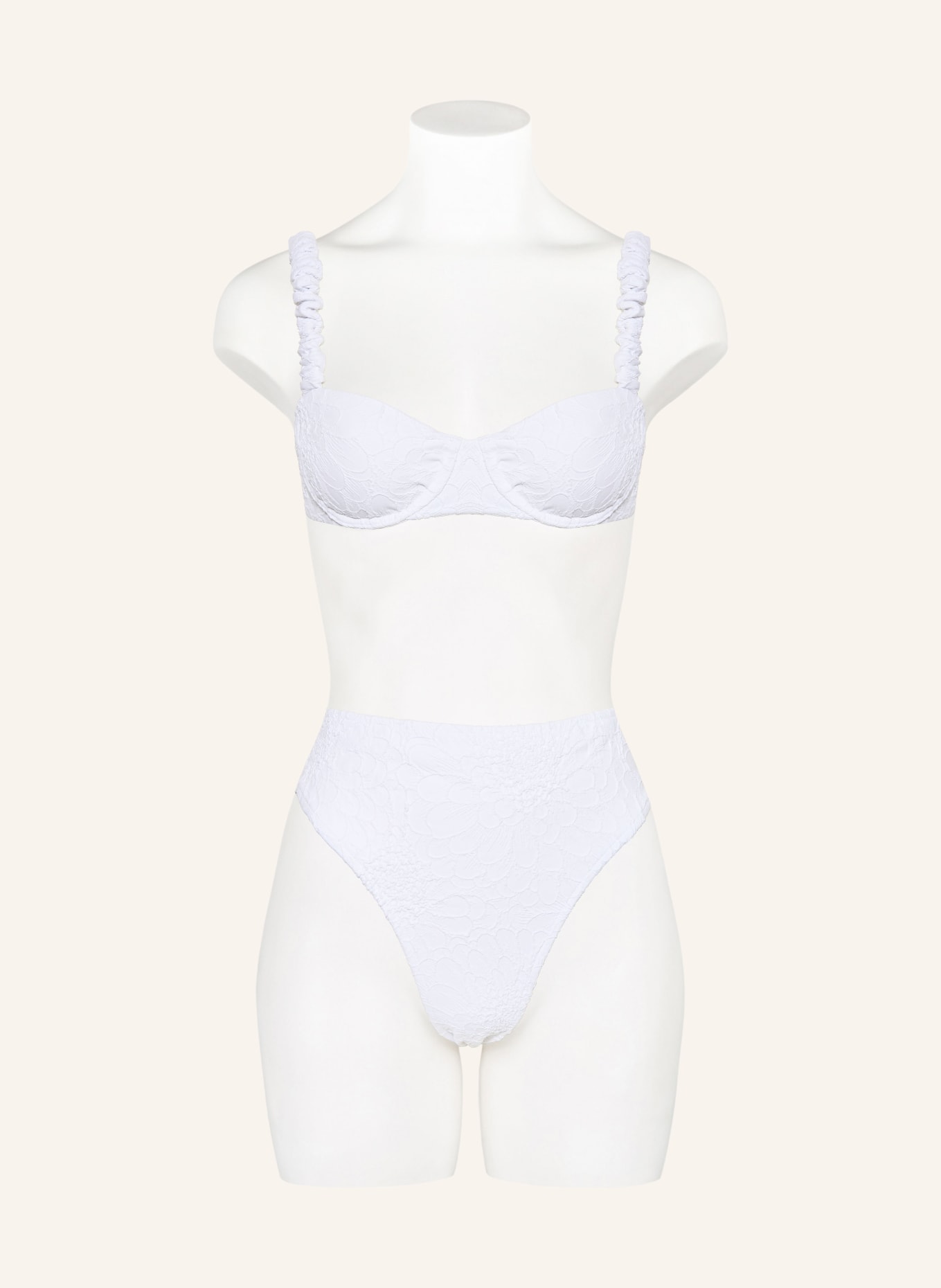 FARM RIO Biustonosz bikini z fiszbinami WHITE GERBERA DAISY: BIAŁY