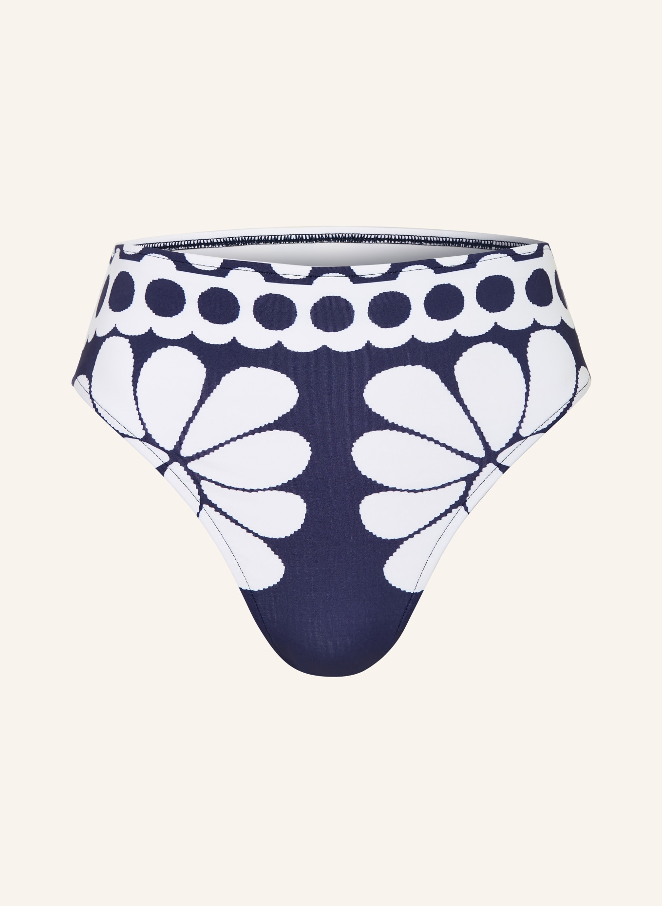 FARM RIO Majtki bikini z wysokim stanem PALERMO: GRANATOWY / BIAŁY