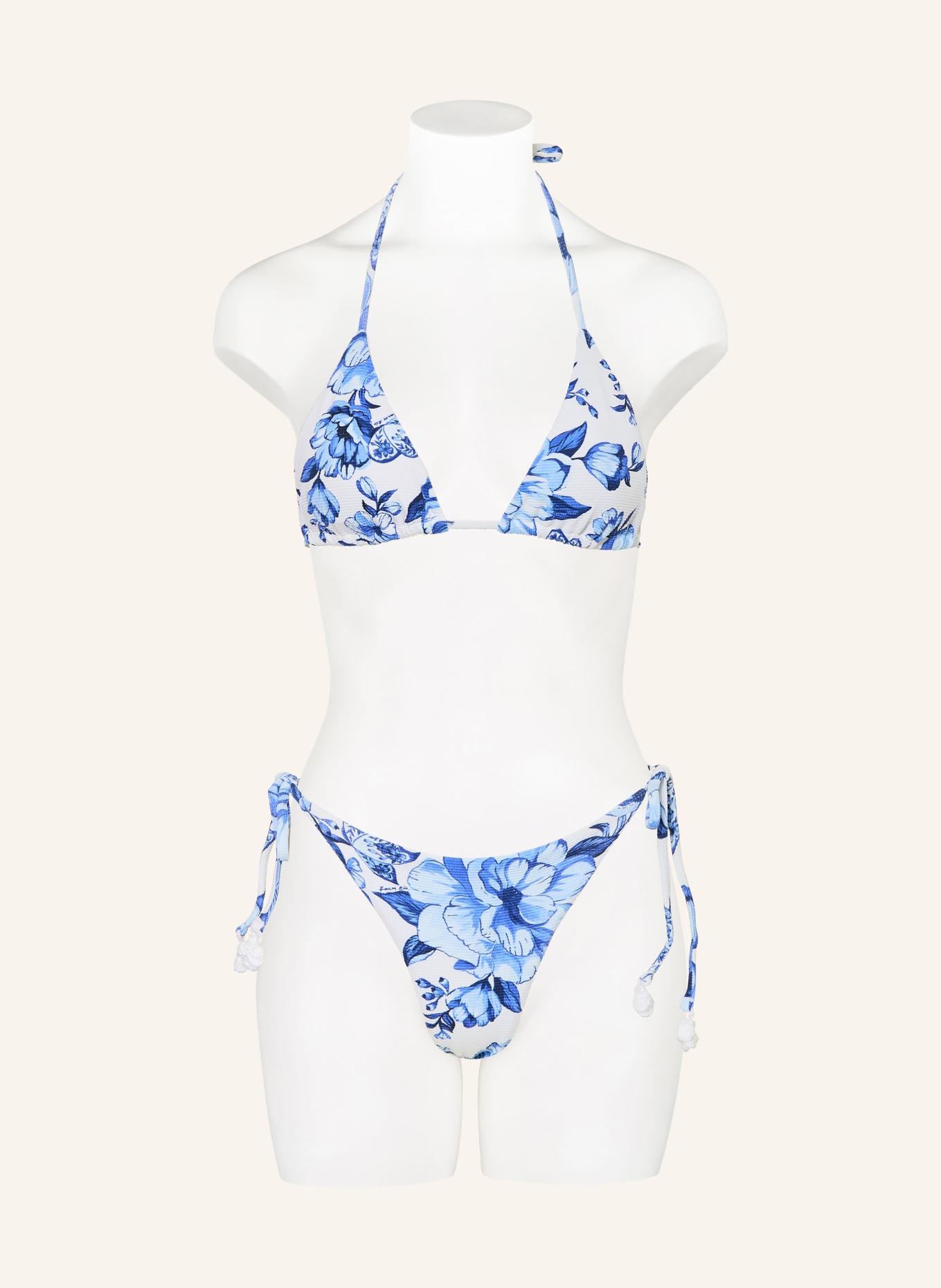 FARM RIO Trójkątny stanik bikini PORCELAIN CHITA: NIEBIESKI / GRANATOWY / BIAŁY