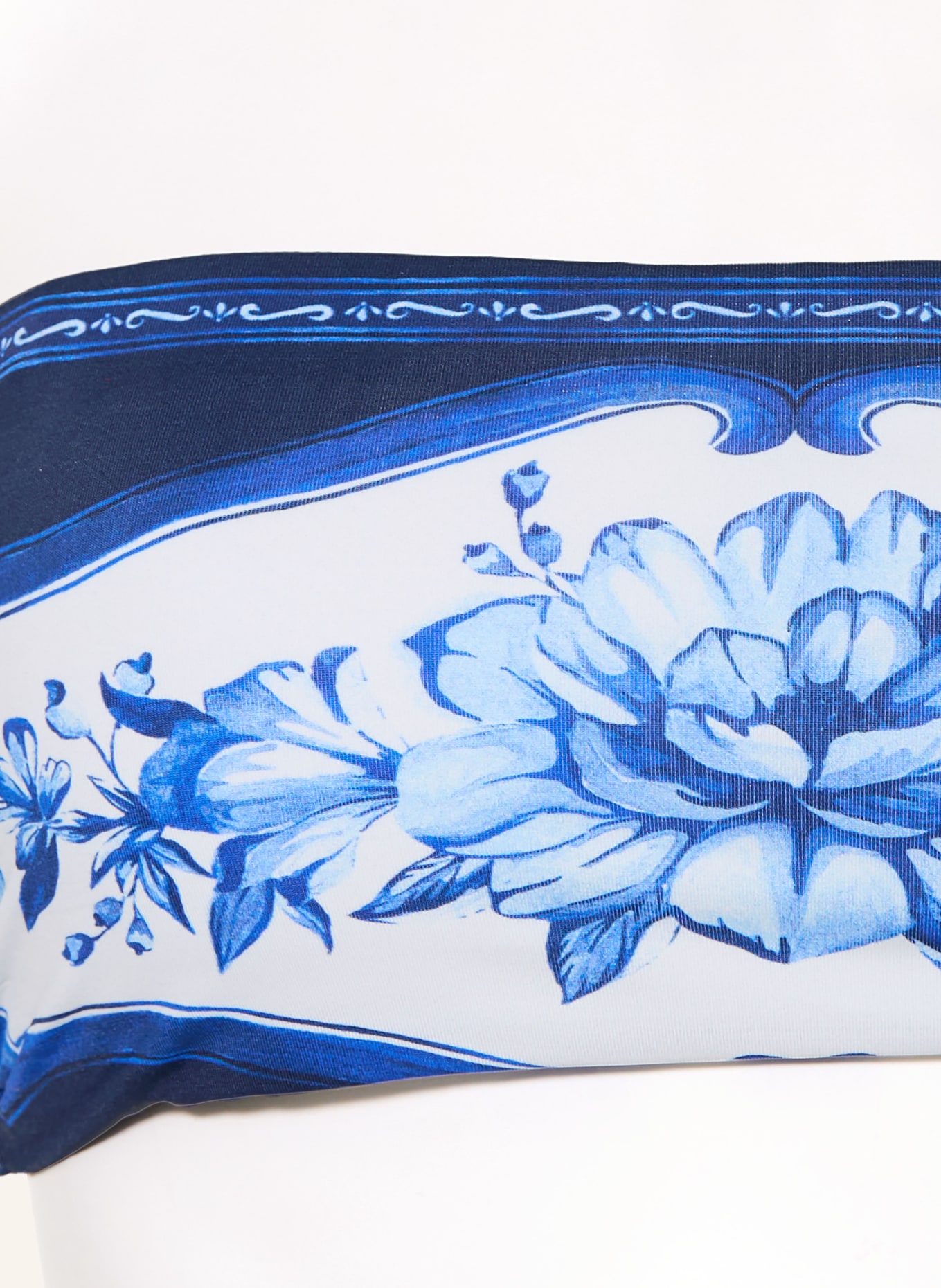 FARM RIO Bandeau-Bikini-Top PORCELAIN GARDEN: BLAU / DUNKELBLAU / WEISS