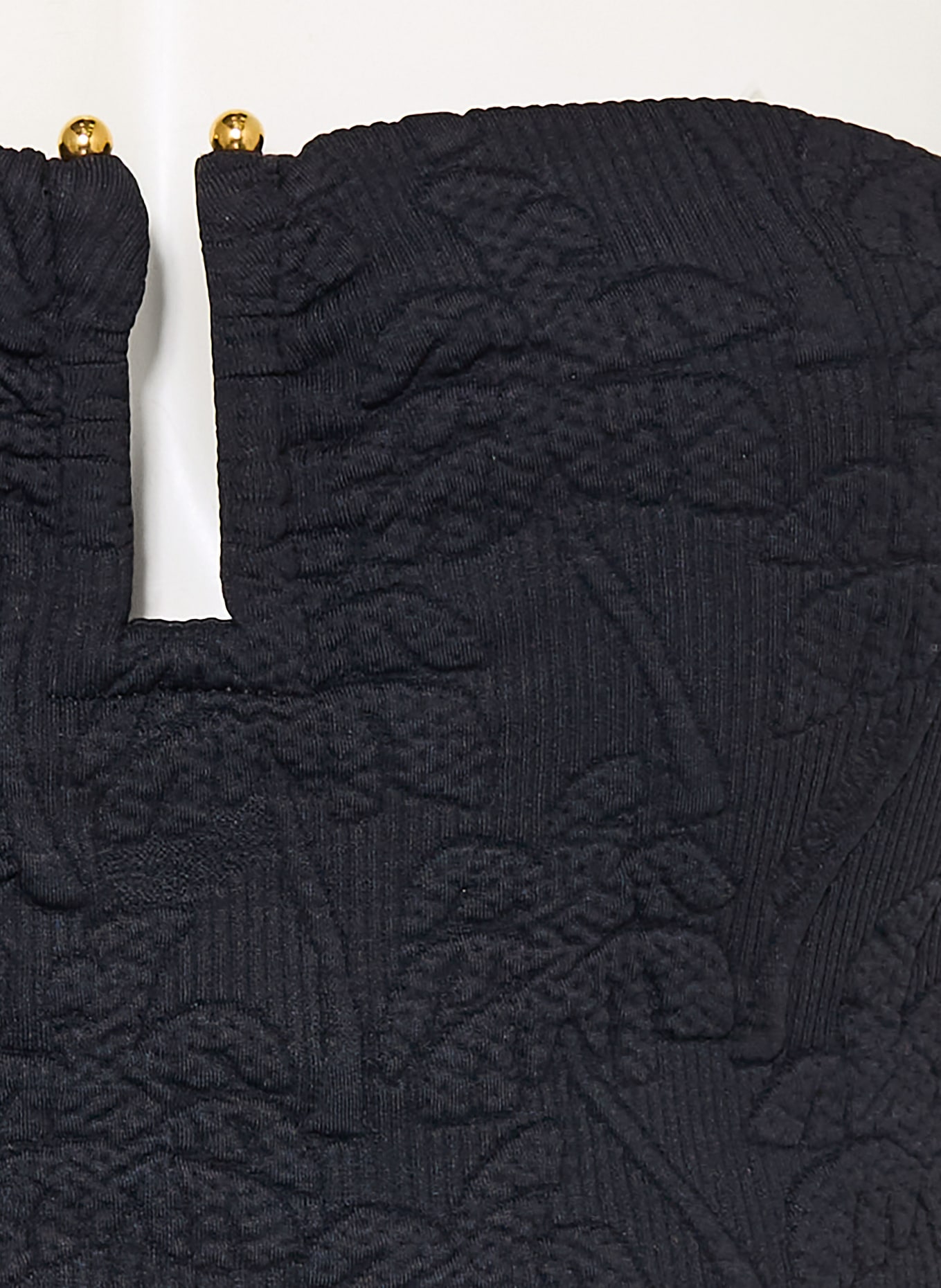 FARM RIO Bandeau swimsuit BLACK PALM TREES: BLACK