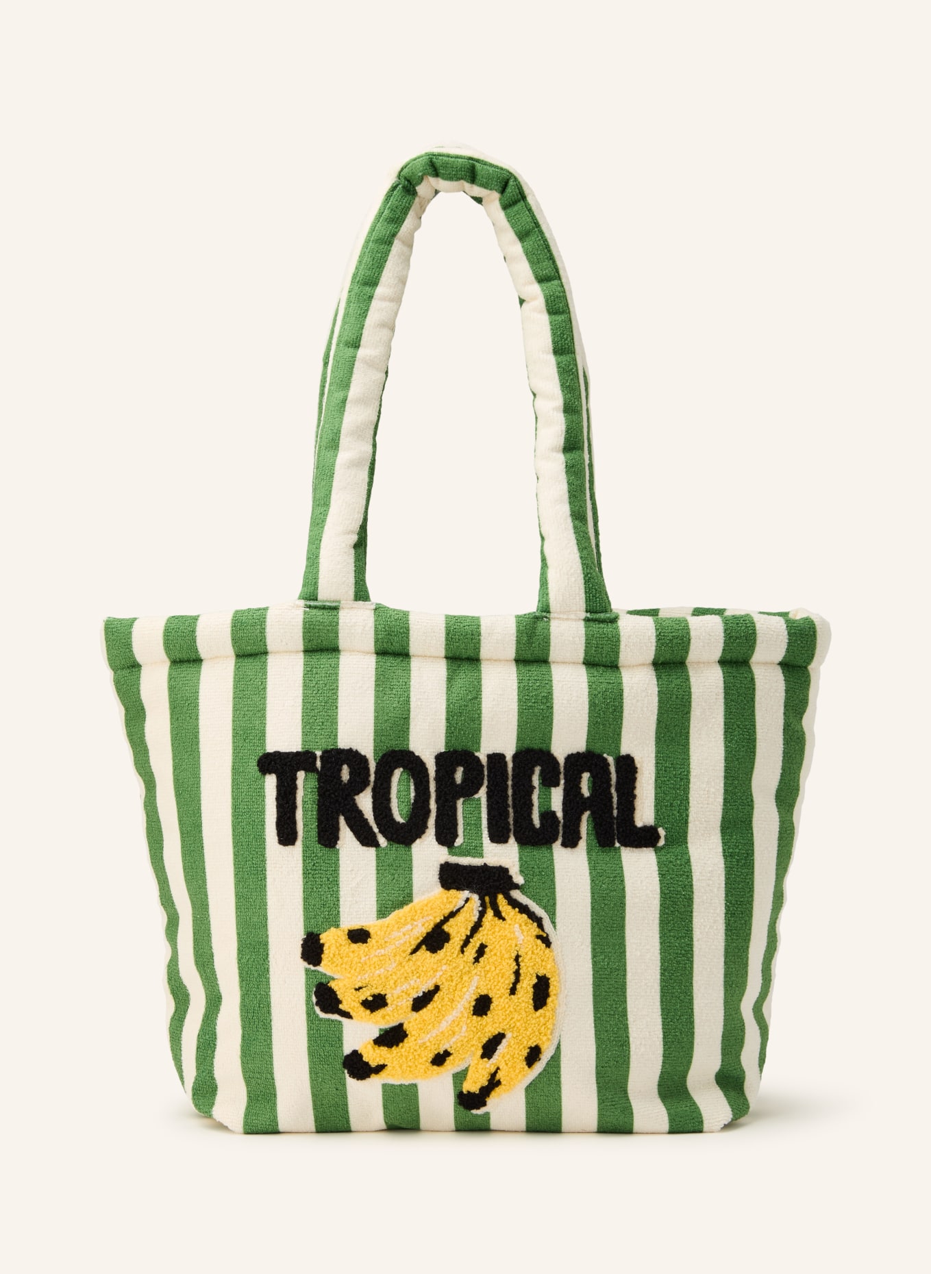 FARM RIO Torba plażowa TROPICAL MANANA: ZIELONY / ECRU / CZARNY