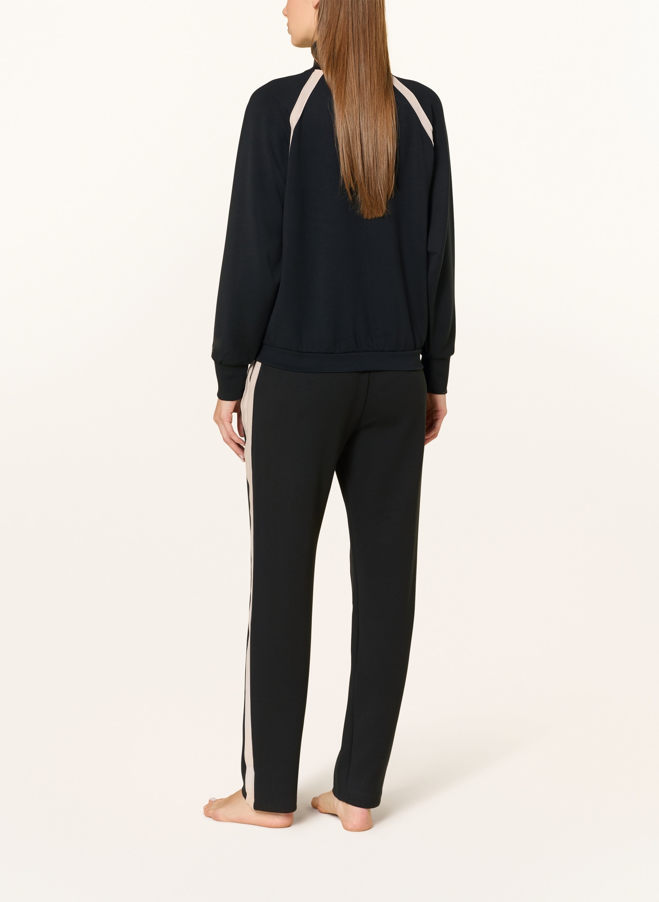 BOSS Lounge-Sweatshirt MIRAGE: SCHWARZ / ROSÉ