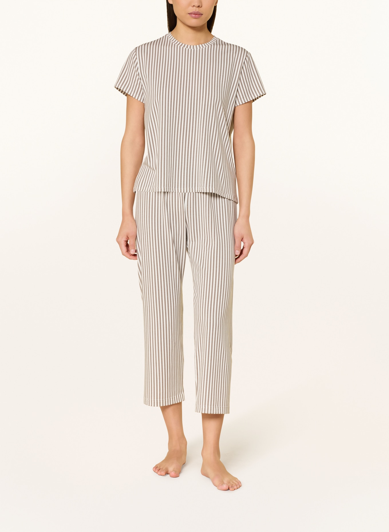 SHORT STORIES 7/8-Schlafhose: HELLBRAUN / CREME