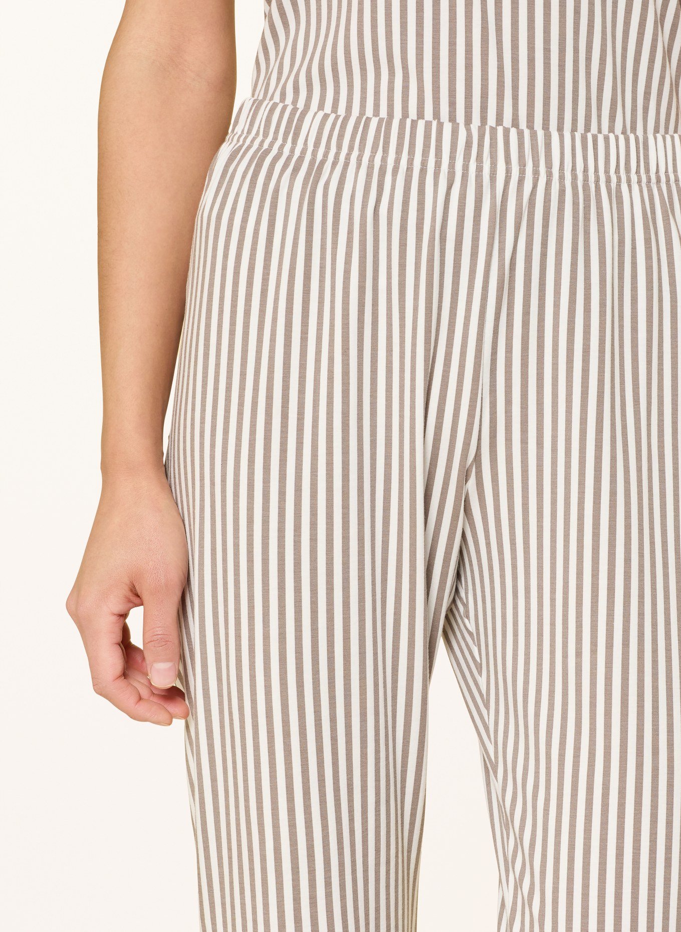 SHORT STORIES 7/8-Schlafhose: HELLBRAUN / CREME