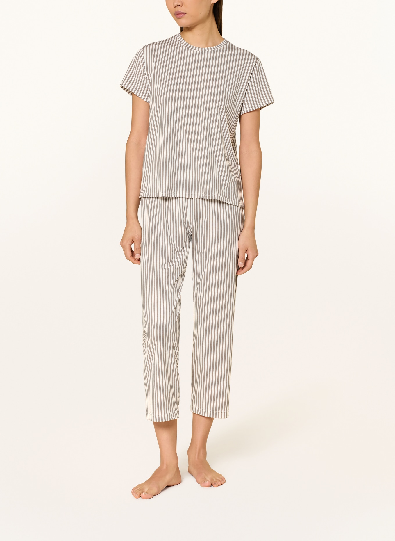 SHORT STORIES Schlafshirt: HELLBRAUN / CREME