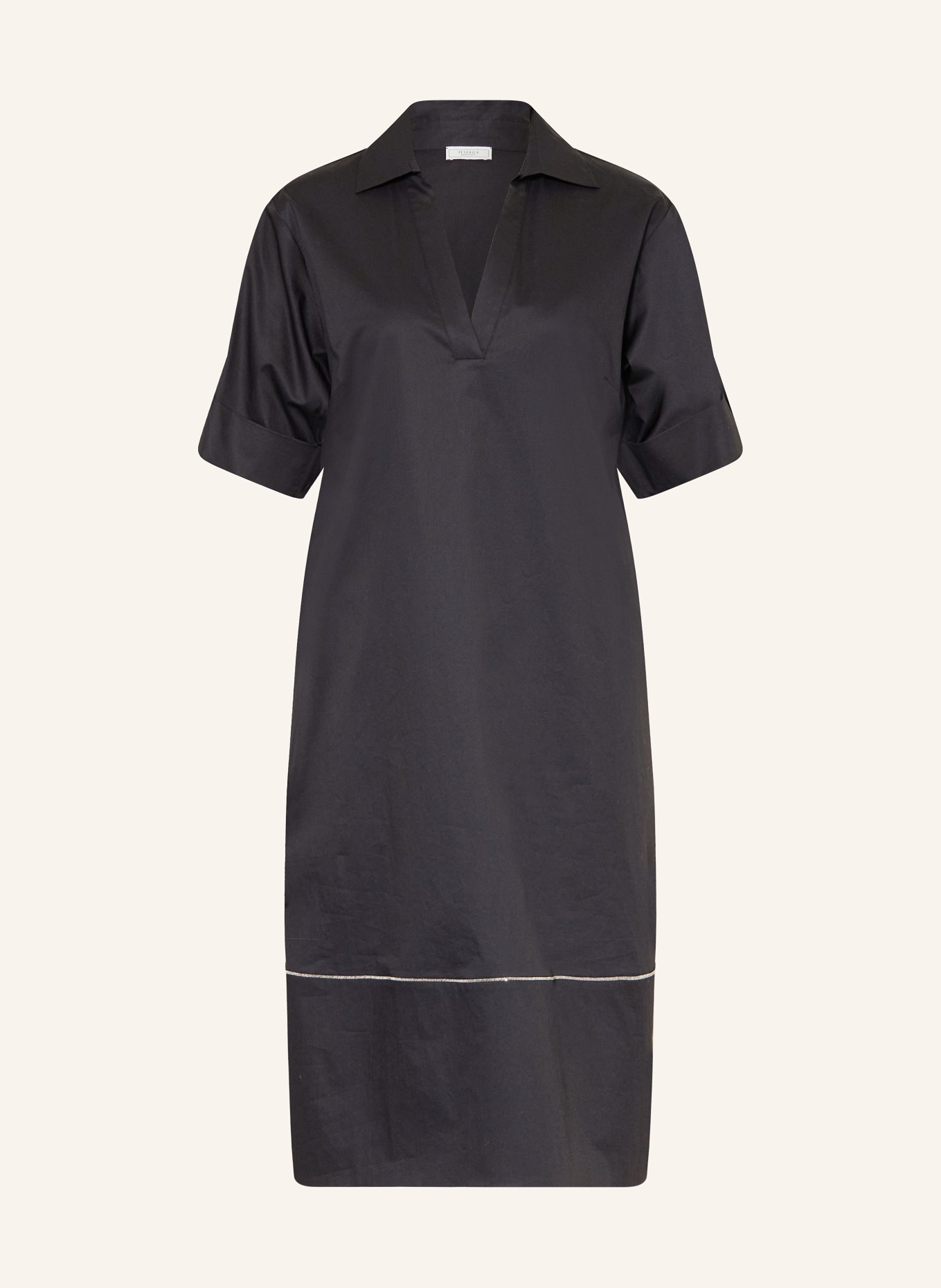 PESERICO Sukienka z kamieniami ozdobnymi: CZARNY