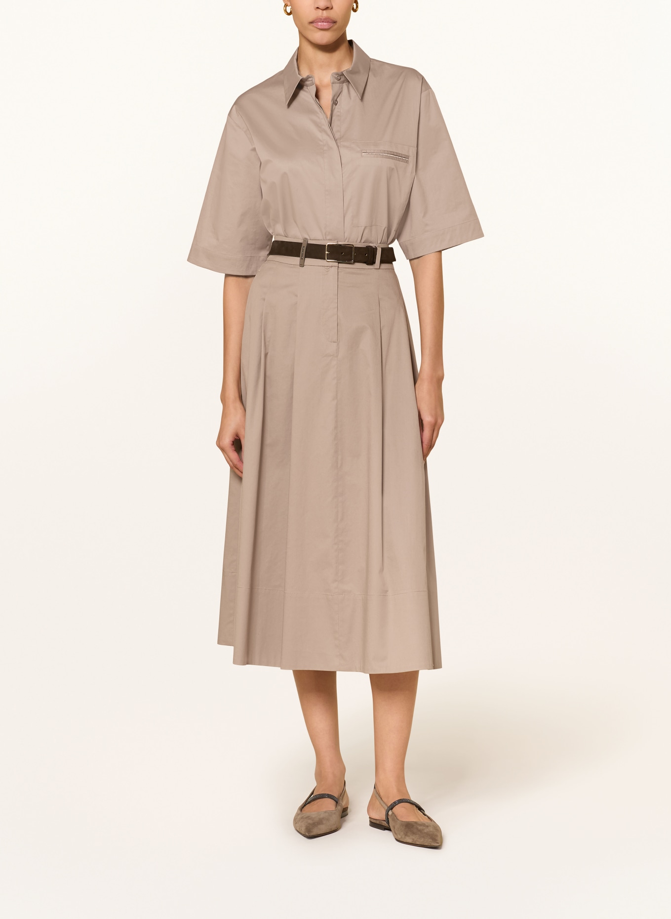 PESERICO skirt: LIGHT BROWN