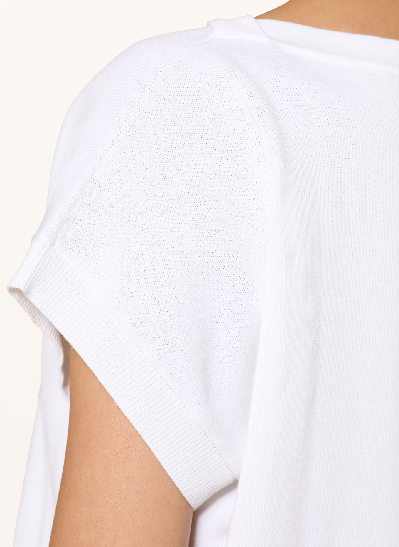 PESERICO Knitted shirt with gemstones: WHITE