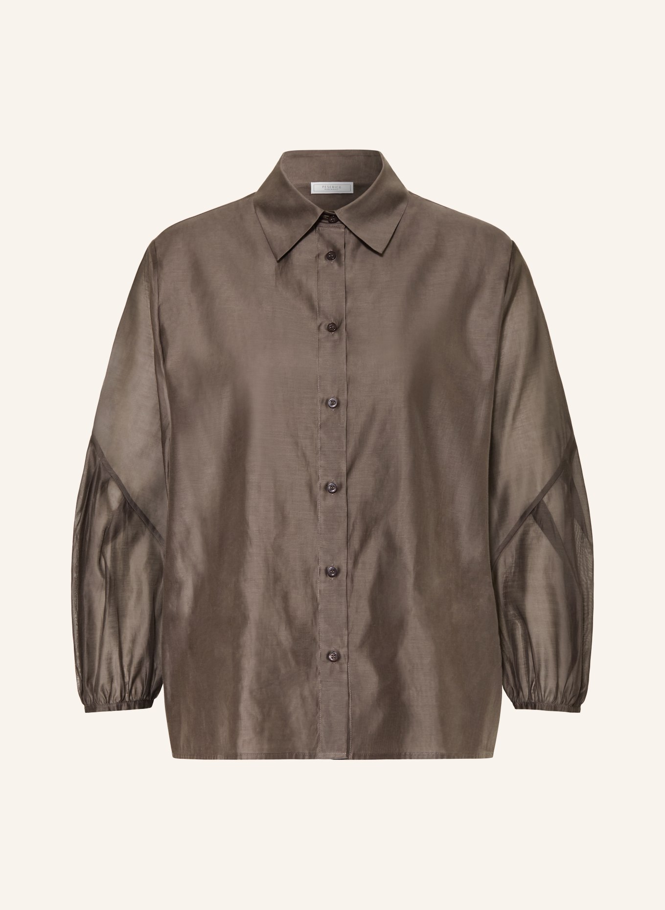 PESERICO Shirt blouse with 3/4 sleeves: TAUPE