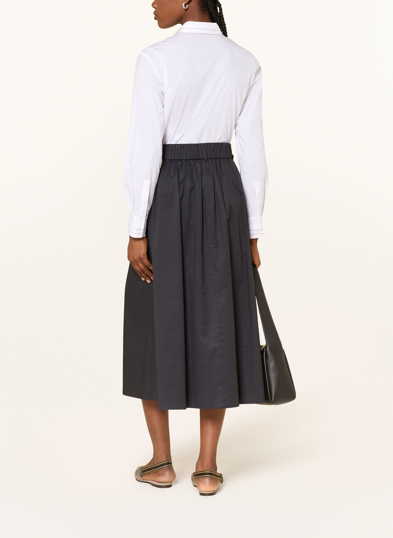 PESERICO Bluzka z kamieniami ozdobnymi: BIAŁY