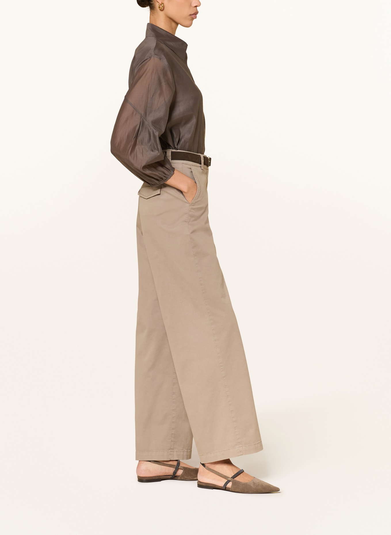 PESERICO Marlenehose: TAUPE