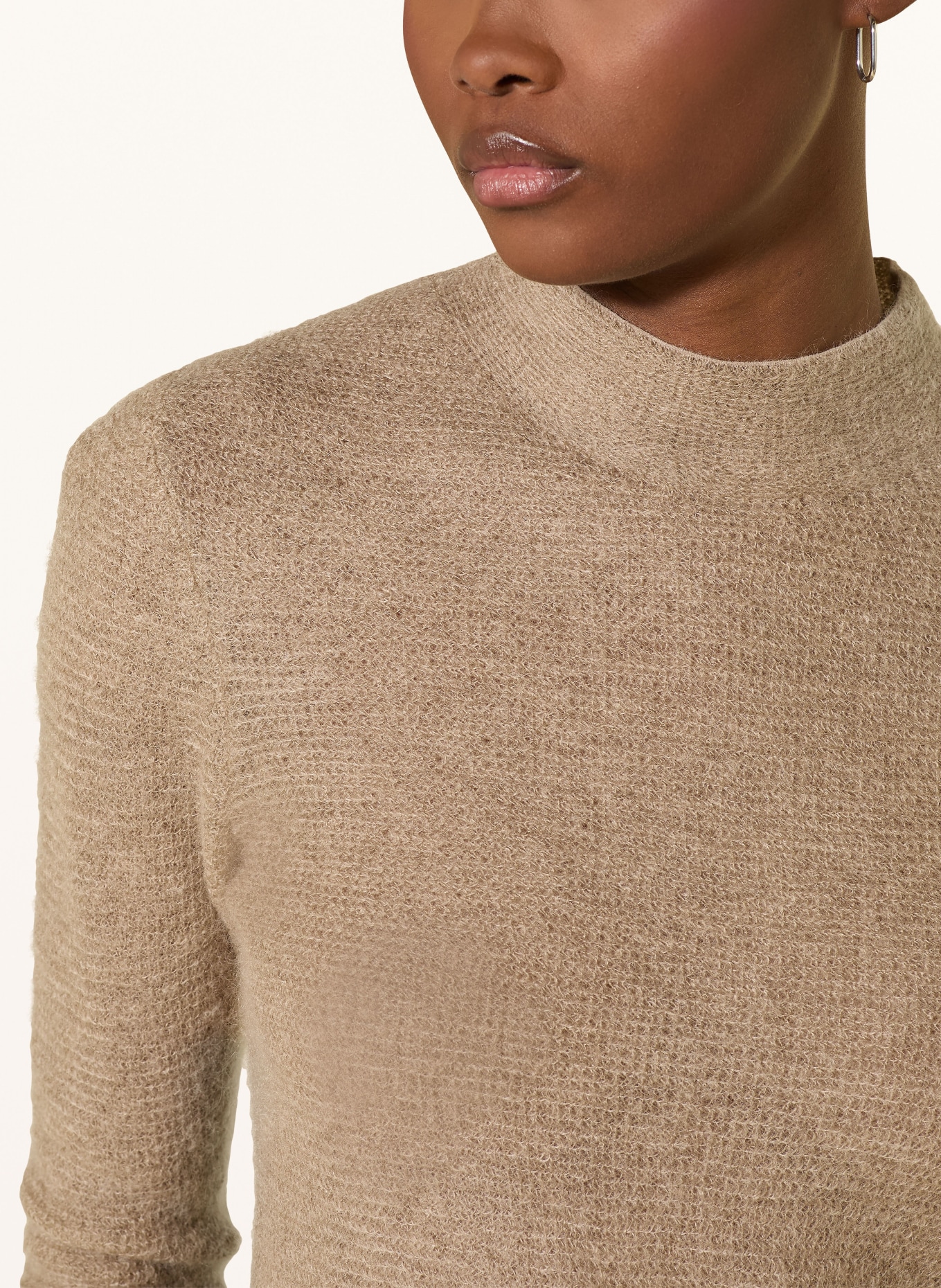 TIGER OF SWEDEN ELLIE sweater with mohair: LIGHT BROWN