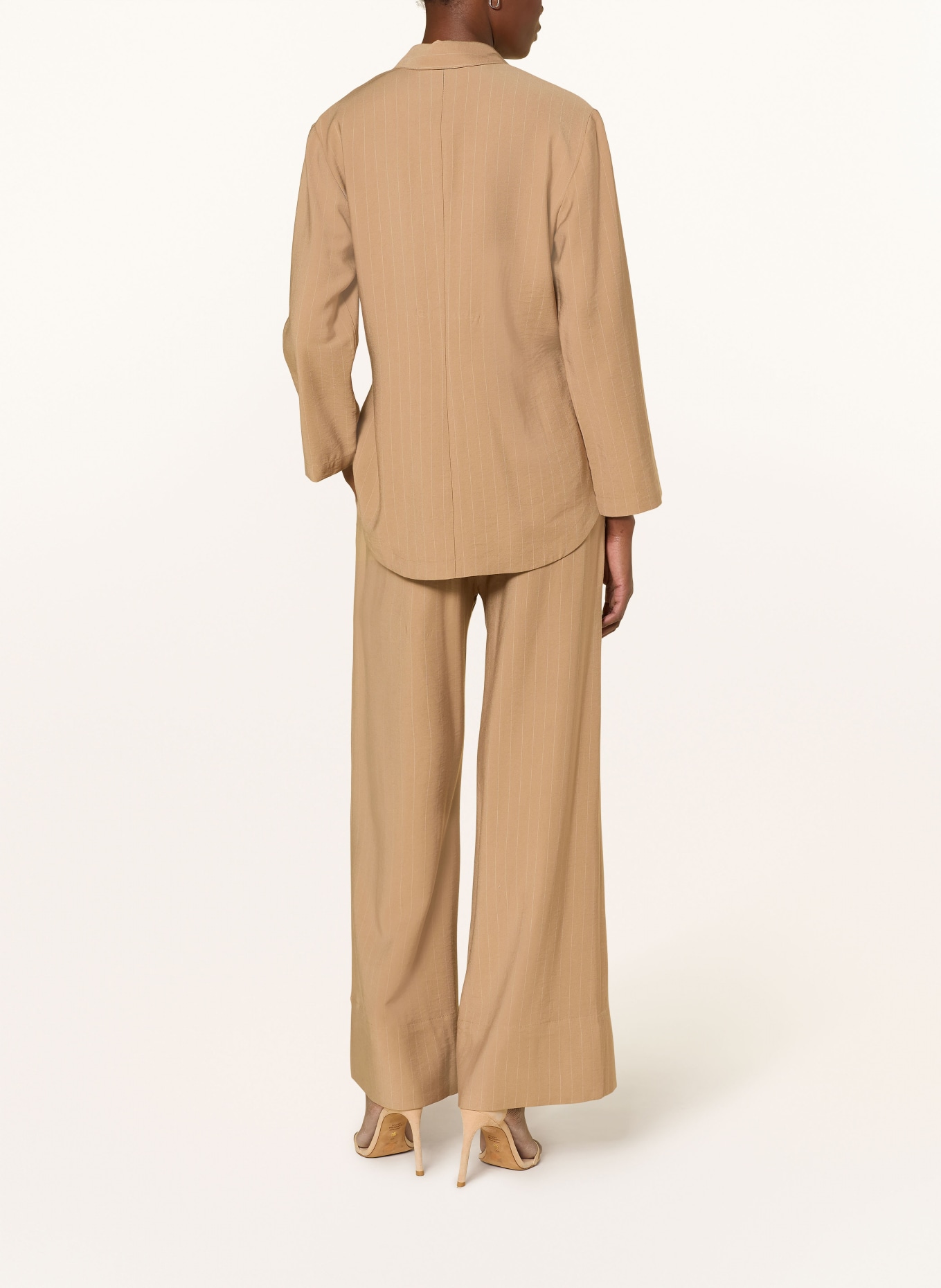 TIGER OF SWEDEN Bluzka koszulowa FELIX: CAMELOWY / ECRU