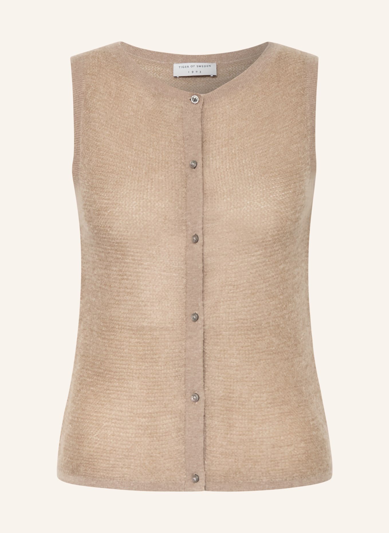 TIGER OF SWEDEN ROSE vest with mohair: LIGHT BROWN