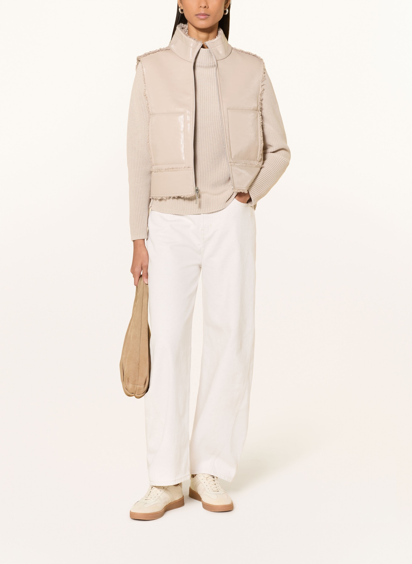 monari Weste mit Teddyfell zum Wenden: BEIGE