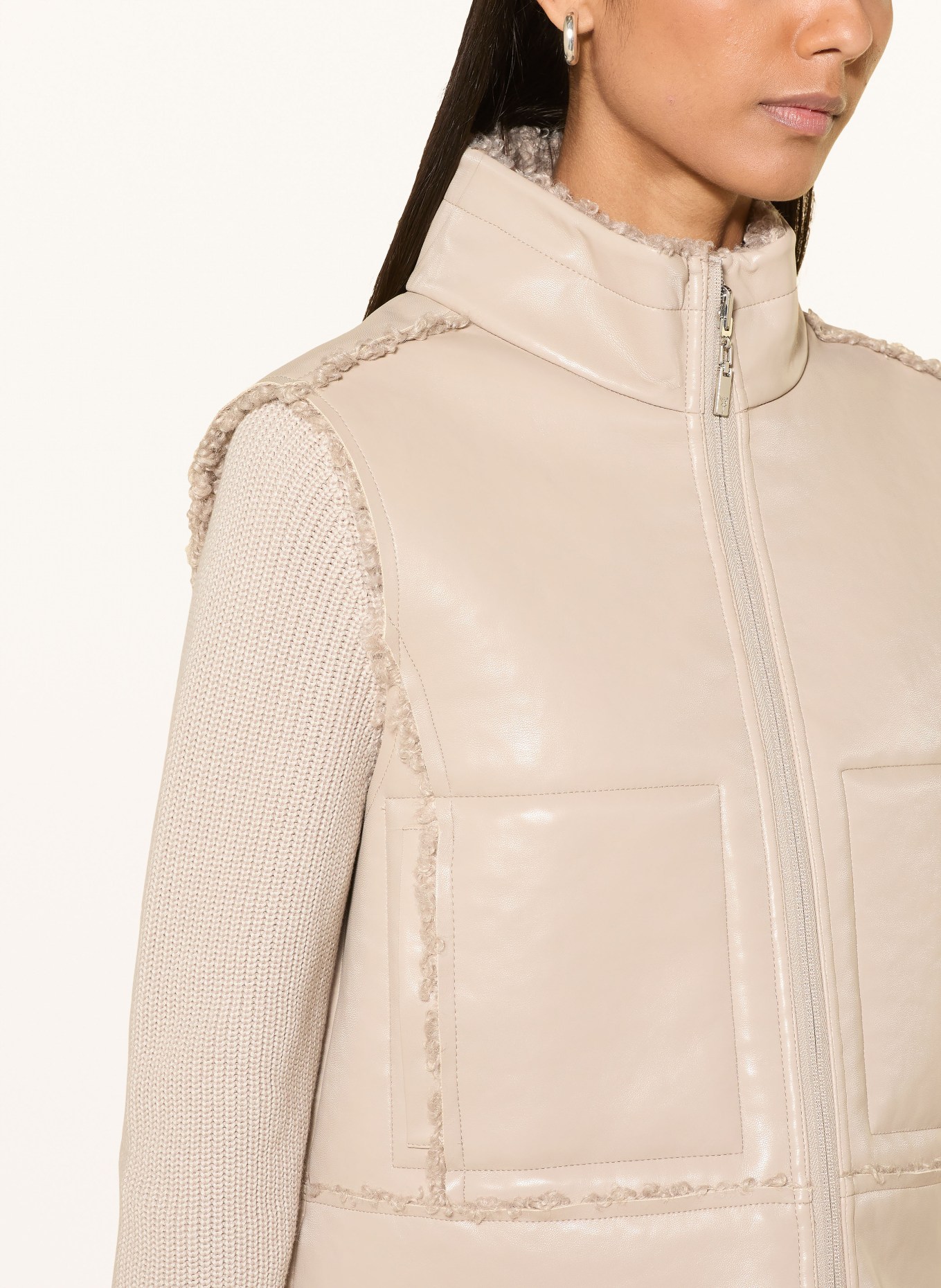 monari Weste mit Teddyfell zum Wenden: BEIGE