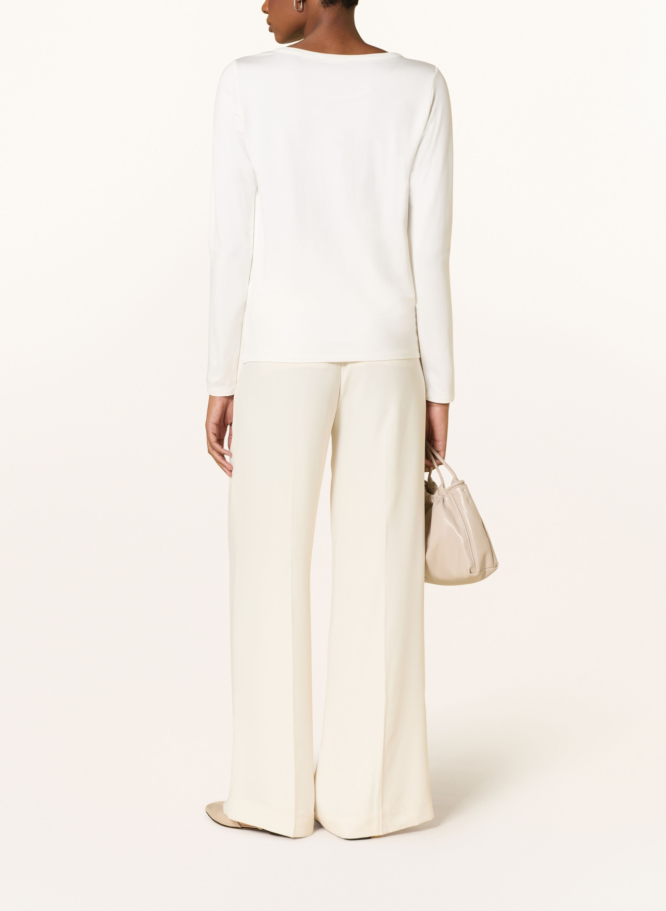 monari Long-sleeved shirt with gemstones: WHITE