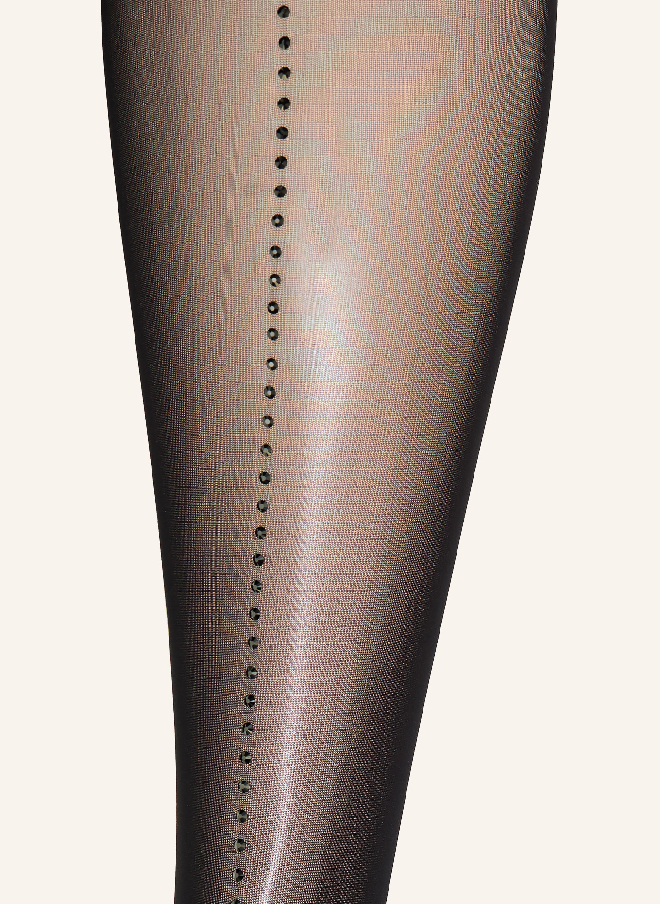Wolford Jemné punčocháče CRYSTAL s ozdobnými kamínky: 8361 BLACK/JET HEMATITE