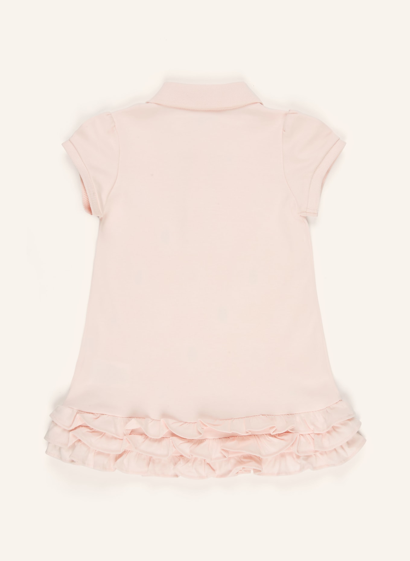 POLO RALPH LAUREN Zestaw: sukienka polo z falbanami i spodnie: JASNORÓŻOWY