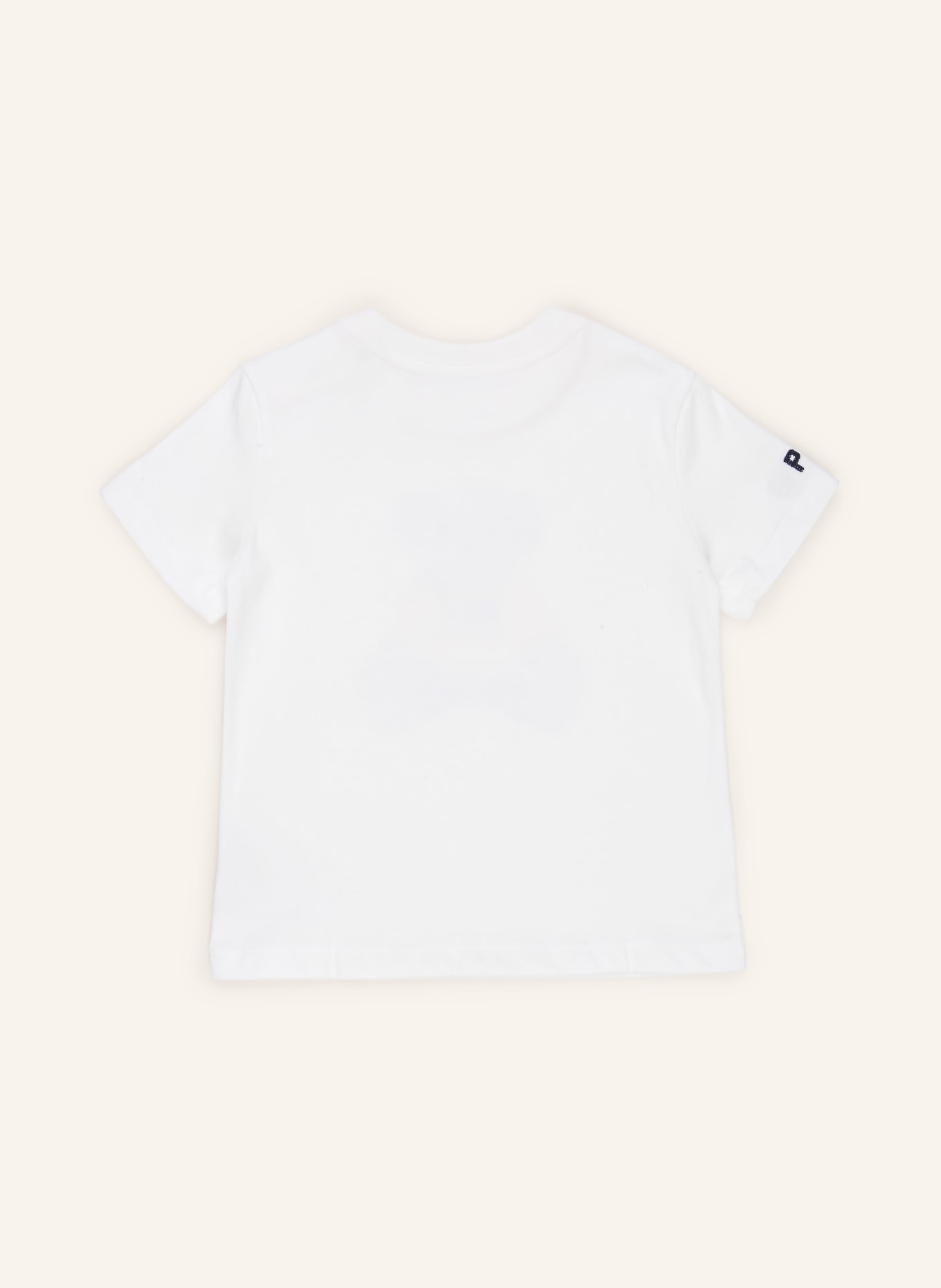 POLO RALPH LAUREN tričko: BÍLÁ / SVĚTLE HNĚDÁ / MODRÁ