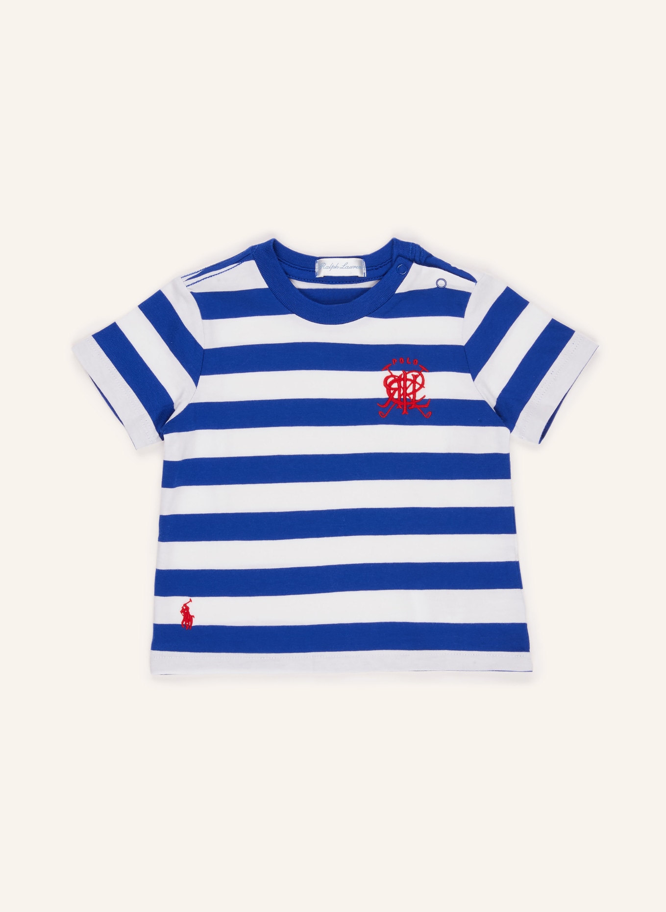 POLO RALPH LAUREN tričko: MODRÁ / BÍLÁ