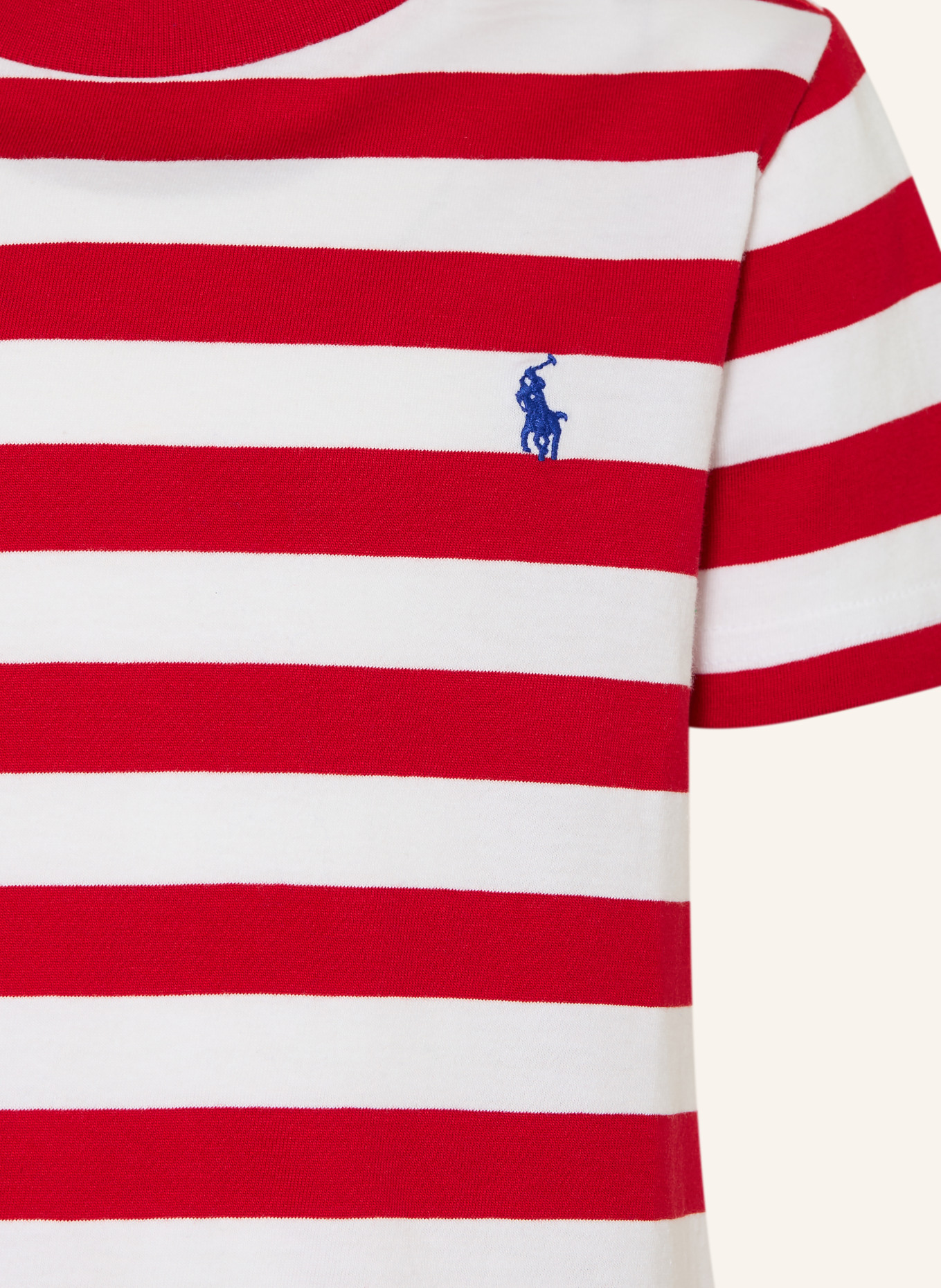 POLO RALPH LAUREN T-Shirt: DUNKELROT / WEISS