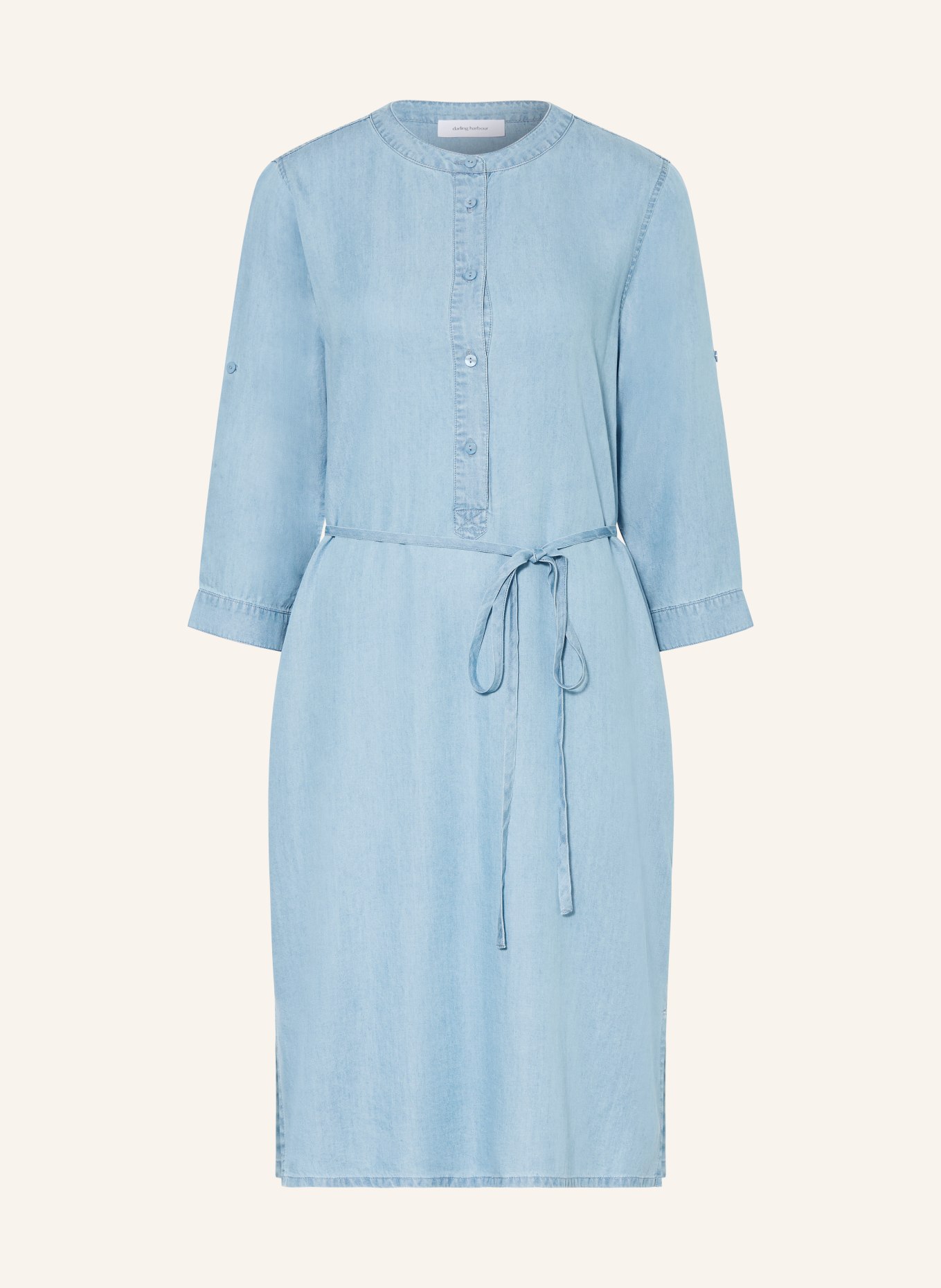 darling harbour Robe effet jean à manches 3/4: MID BLUE