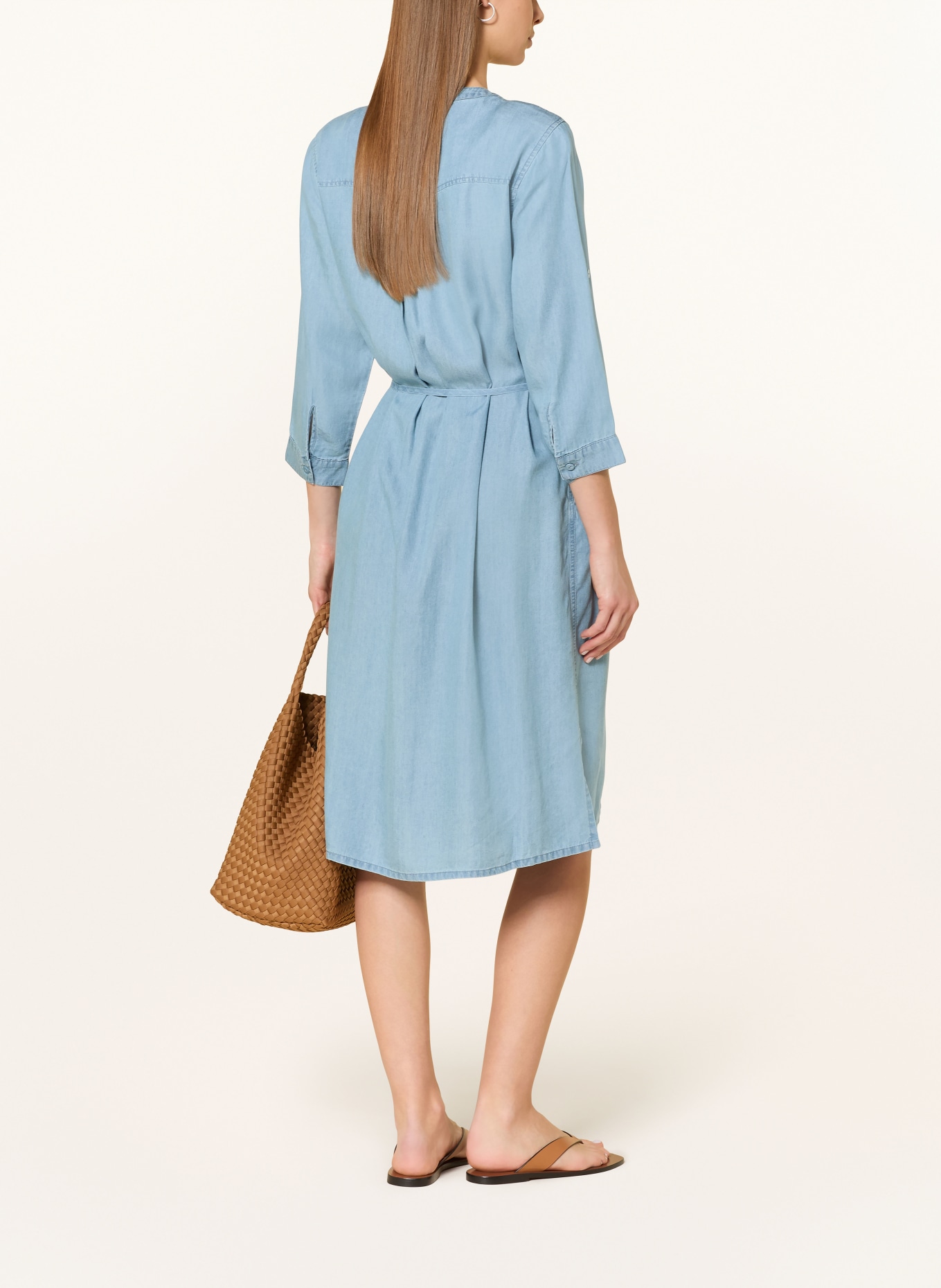 darling harbour Robe effet jean à manches 3/4: MID BLUE