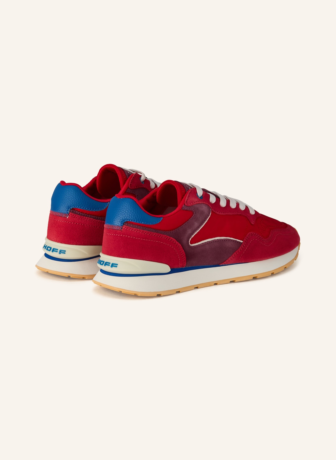 HOFF Tenisky CITY: ČERVENÁ / TMAVĚ ČERVENÁ / MODRÁ