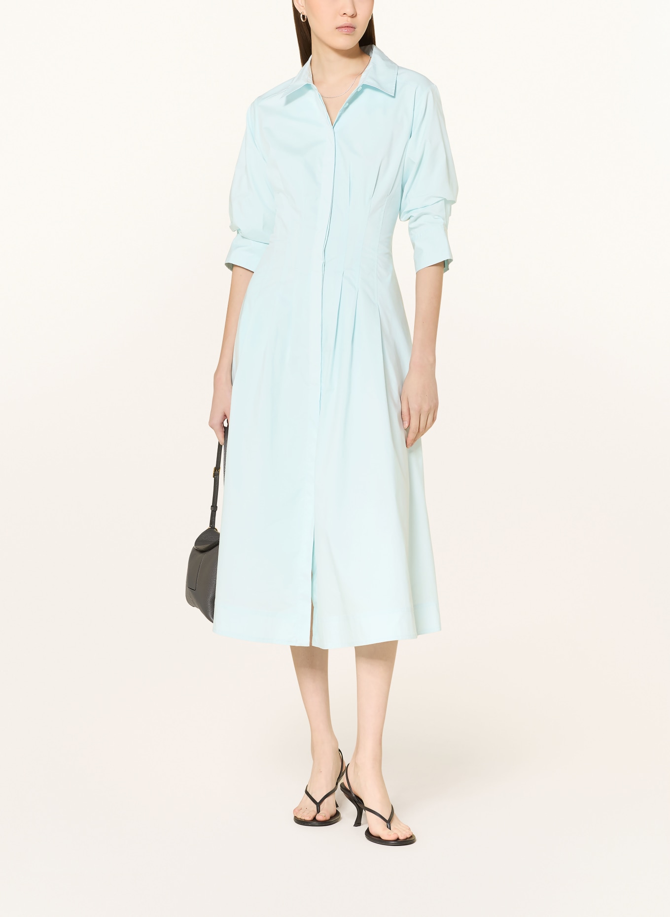 SIMKHAI Hemdblusenkleid JAZZ mit 3/4-Arm: HELLBLAU