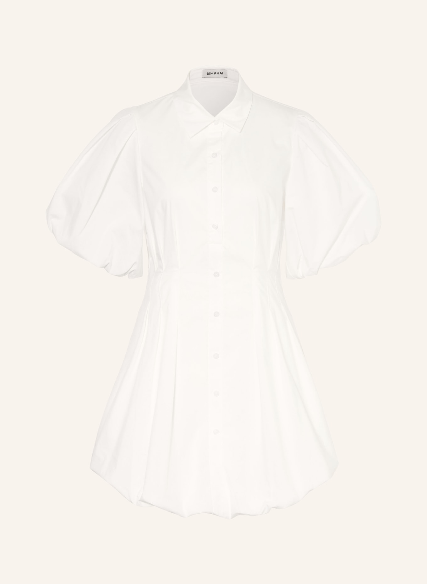 SIMKHAI CLEO shirt dress: WHITE