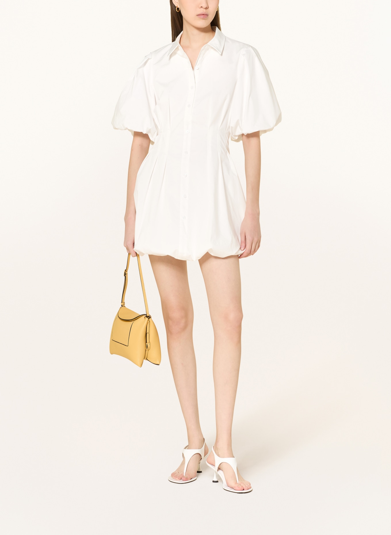 SIMKHAI CLEO shirt dress: WHITE
