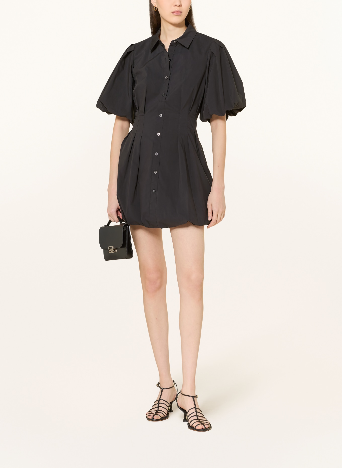 SIMKHAI Hemdblusenkleid CLEO: SCHWARZ