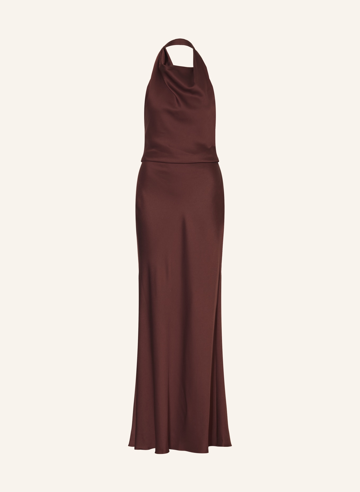 SIMKHAI Robe en satin REANNON: MARRON