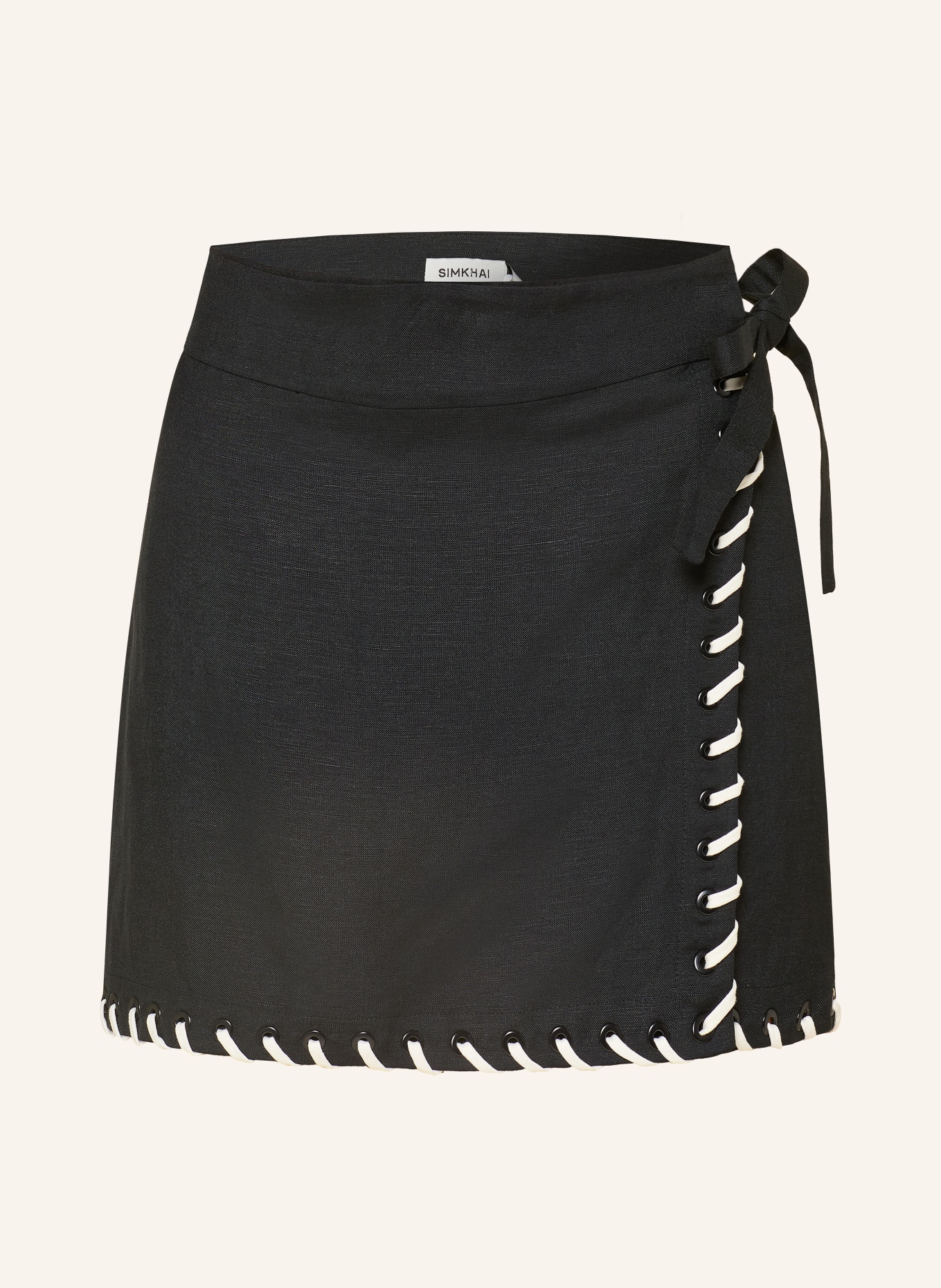 SIMKHAI Spódnica kopertowa BANKS: CZARNY / BIAŁY