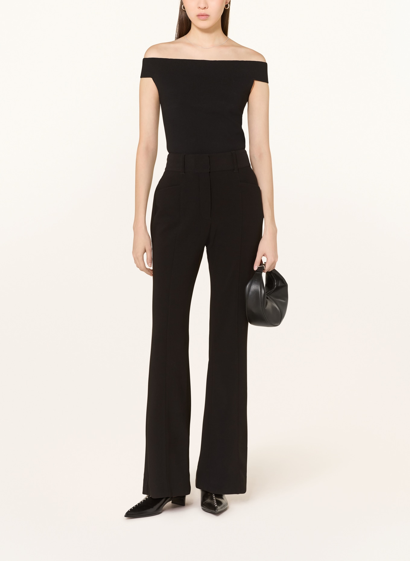 SIMKHAI Cropped-Strickshirt DALTON: SCHWARZ