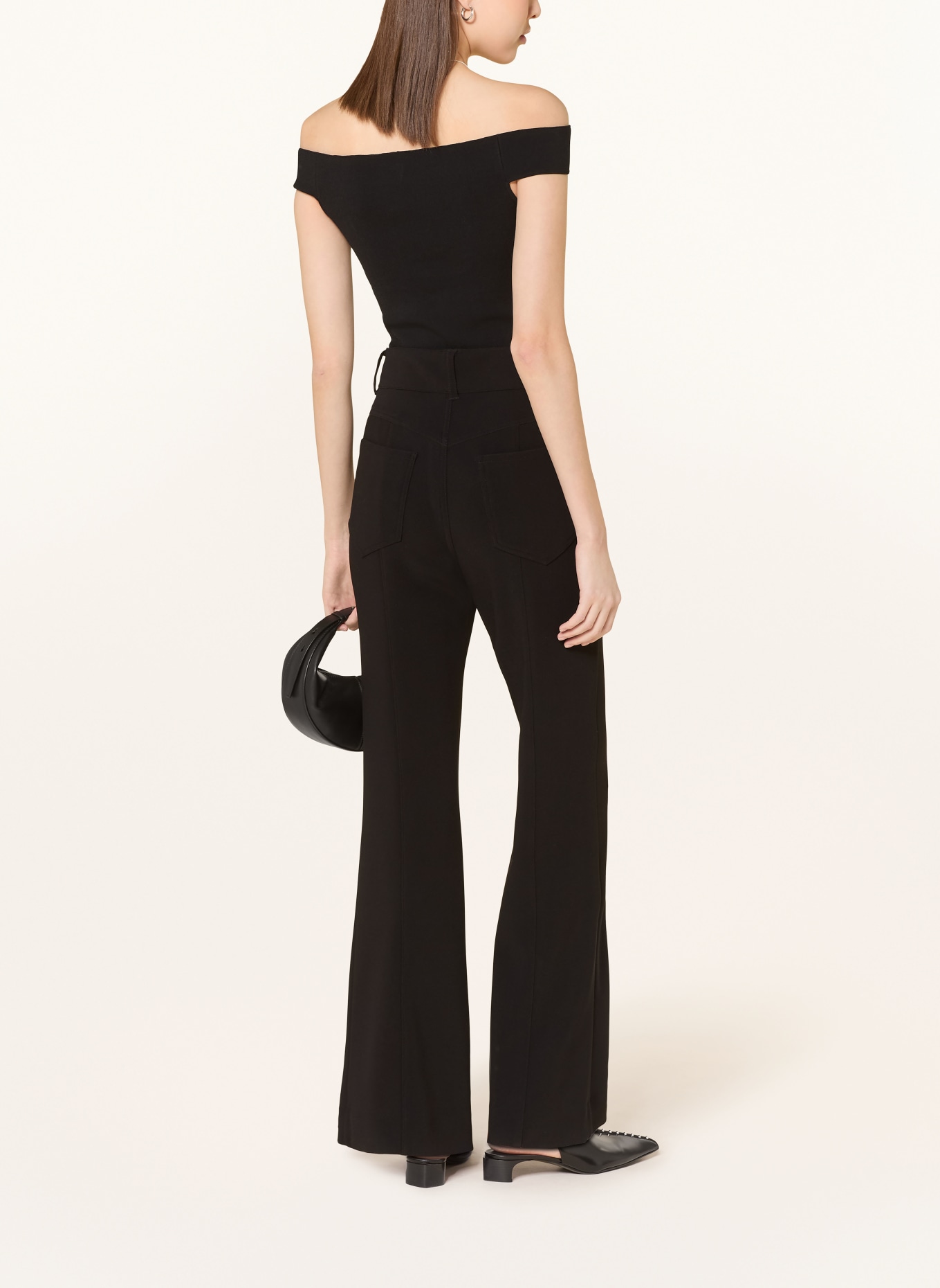 SIMKHAI Cropped-Strickshirt DALTON: SCHWARZ