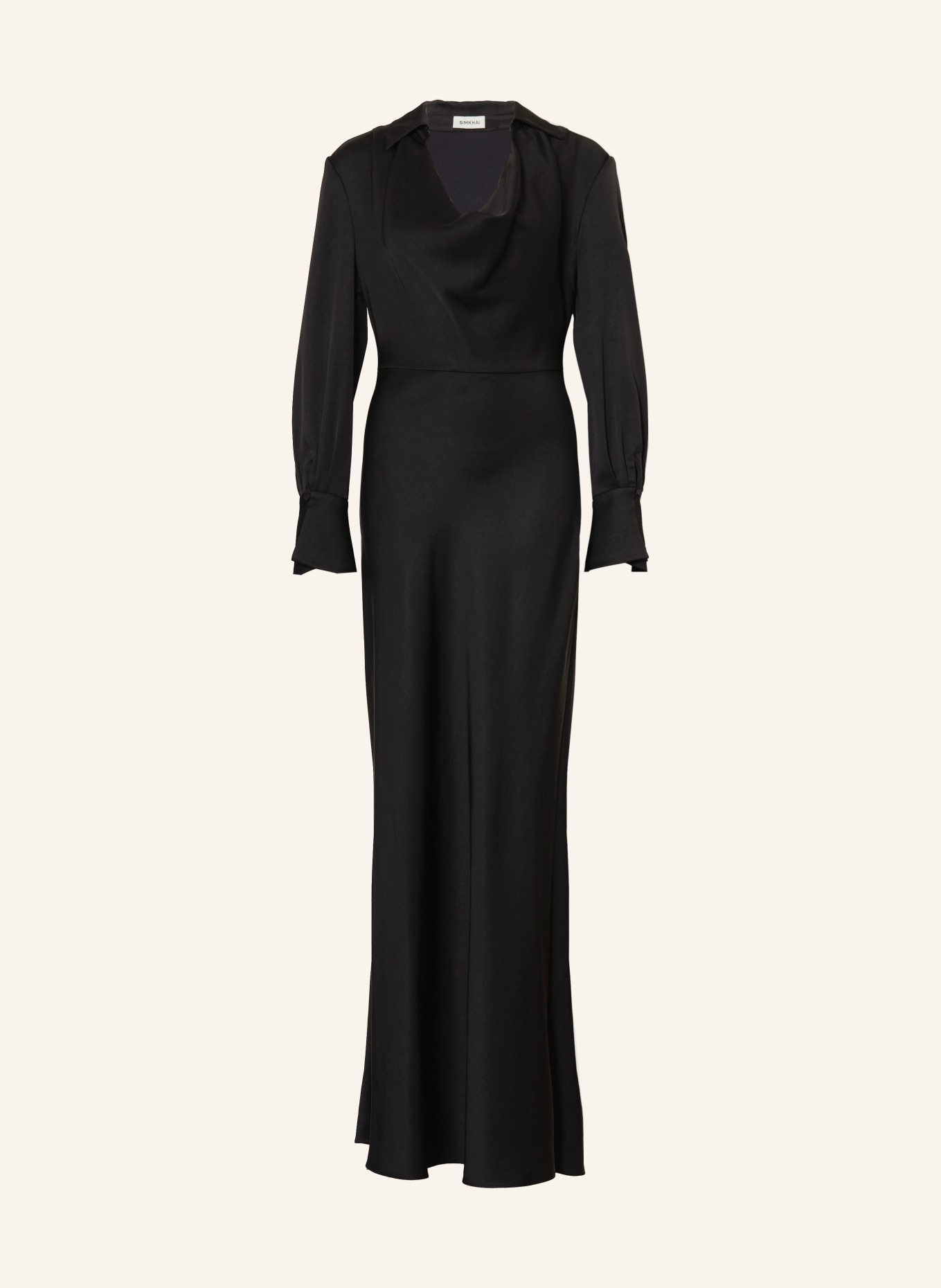 SIMKHAI Satyna sukienka ADELLE: CZARNY