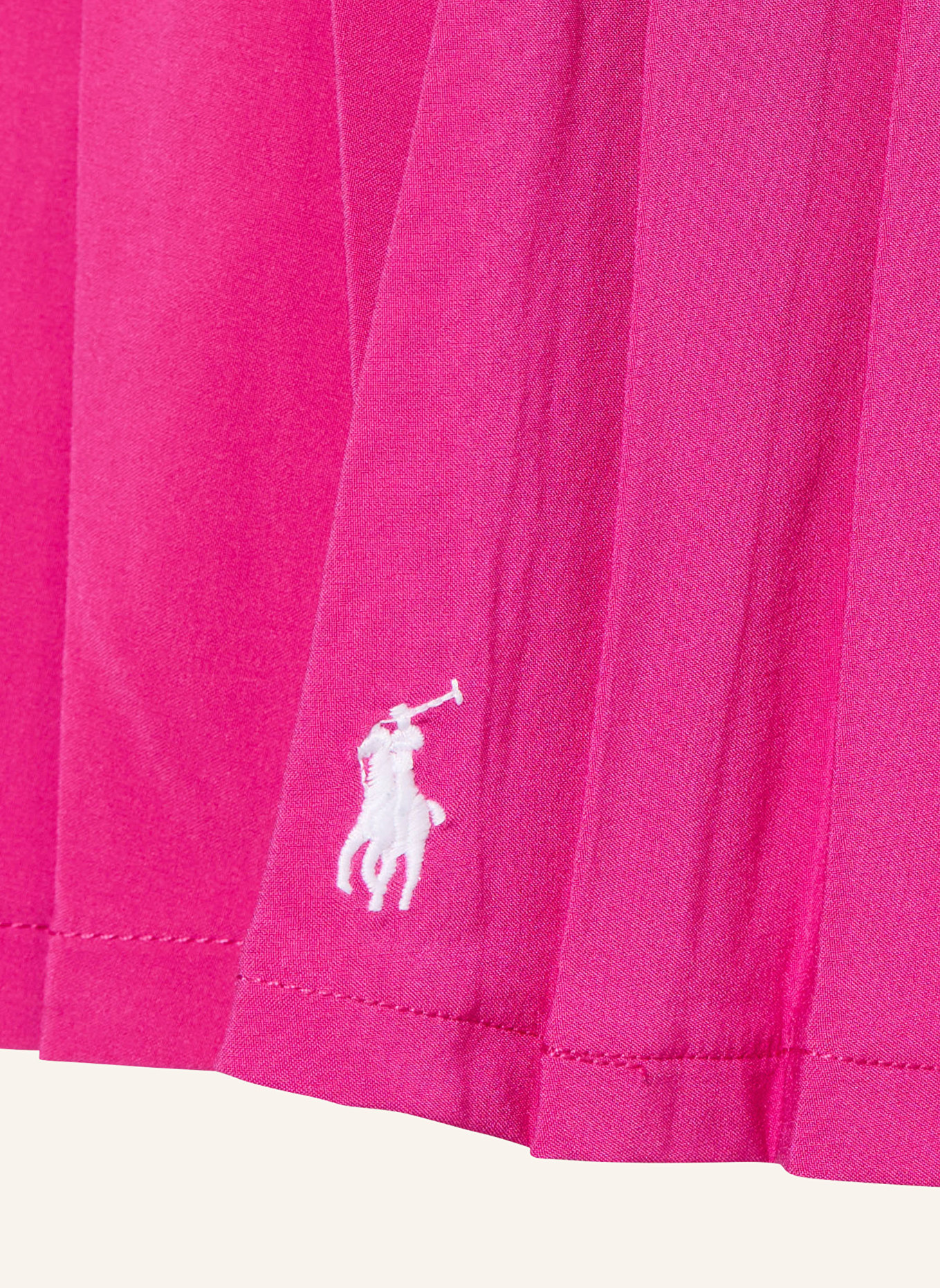 POLO RALPH LAUREN Skort mit Plissees: PINK / WEISS