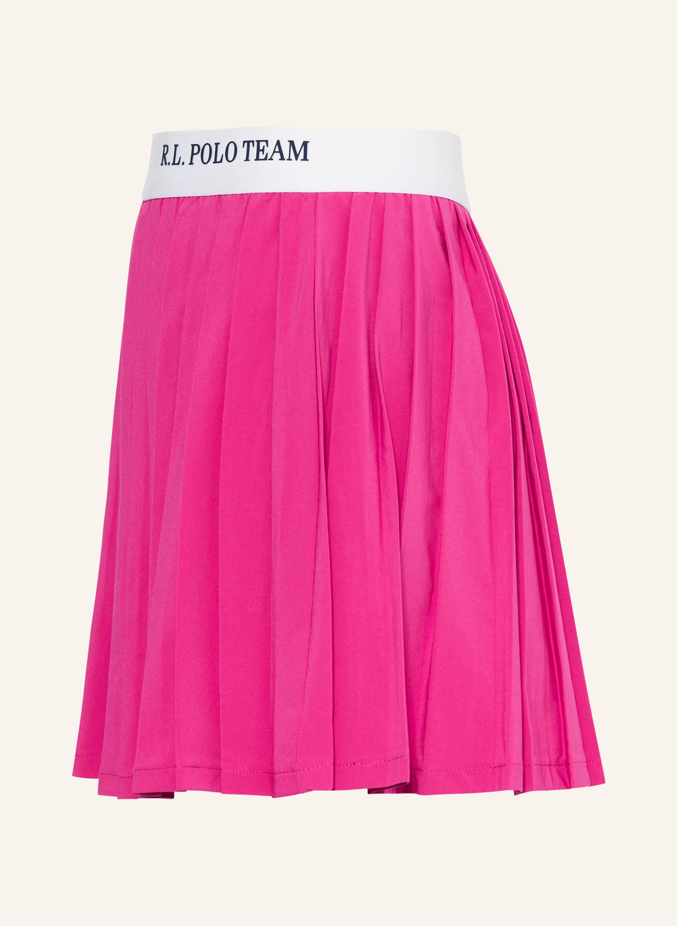 POLO RALPH LAUREN Skort mit Plissees: PINK / WEISS