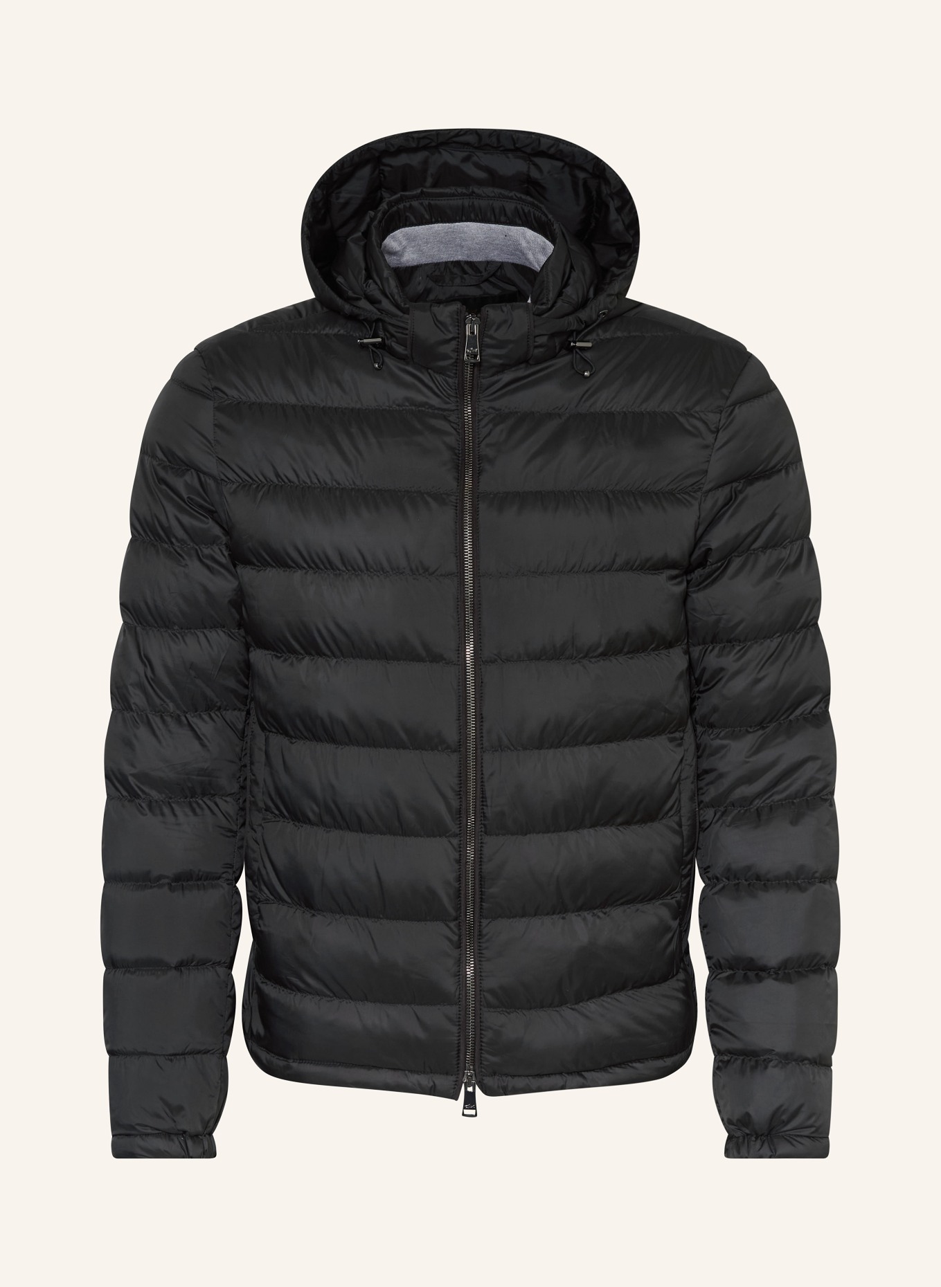 PAUL & SHARK Lightweight-Daunenjacke mit abnehmbarer Kapuze: SCHWARZ