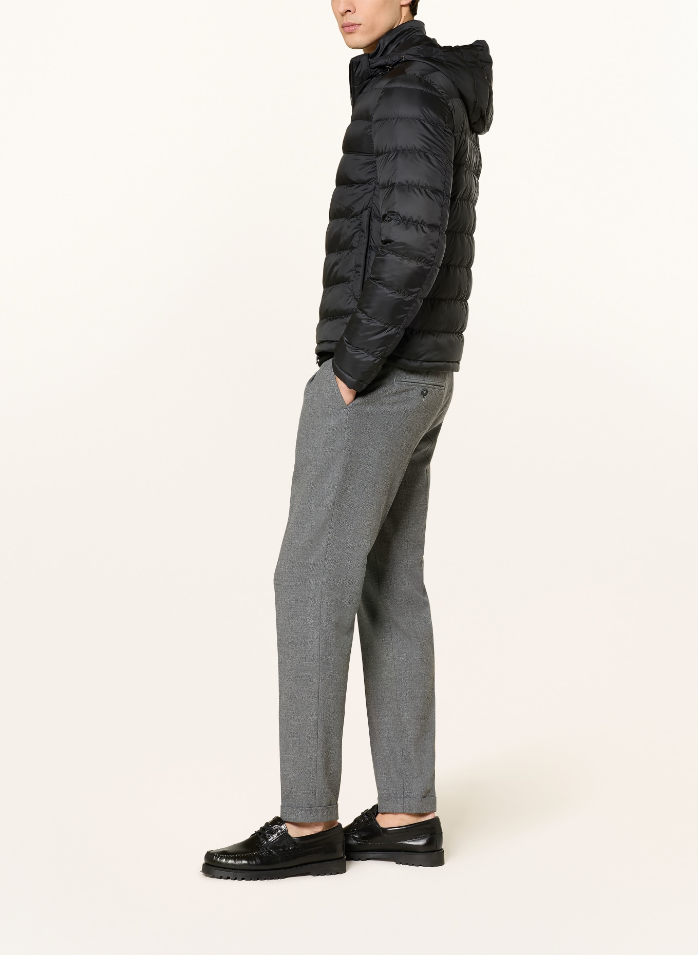 PAUL & SHARK Lightweight-Daunenjacke mit abnehmbarer Kapuze: SCHWARZ