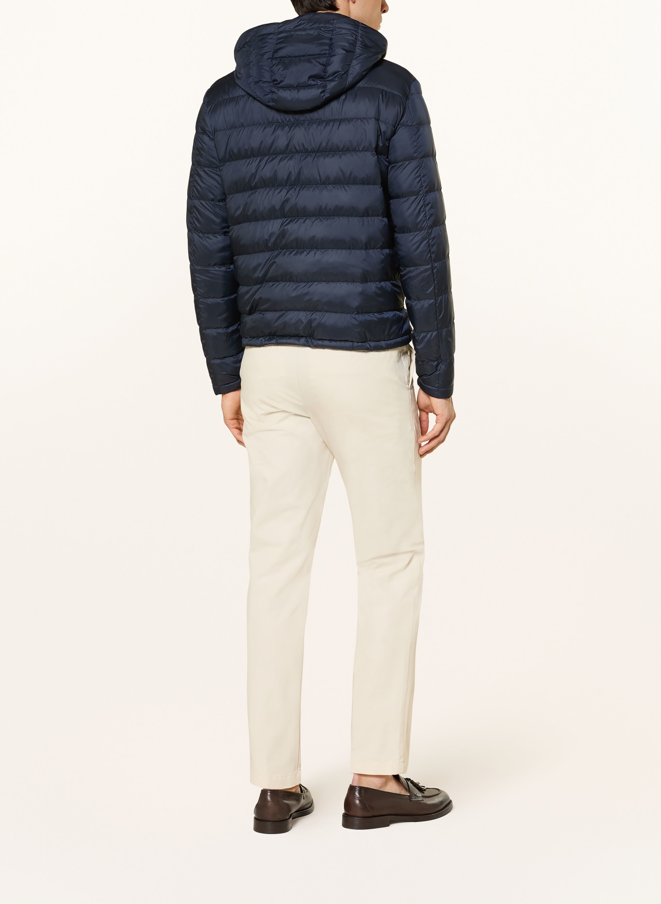 PAUL & SHARK Lehká péřová bunda s odnímatelnou kapucí: TMAVĚ MODRÁ